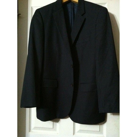 Hugo Boss HUGO BOSS MENS NAVY 100%WOOL SPORT COAT BLAZER EU56/US46R Size 46R - 2 Thumbnail