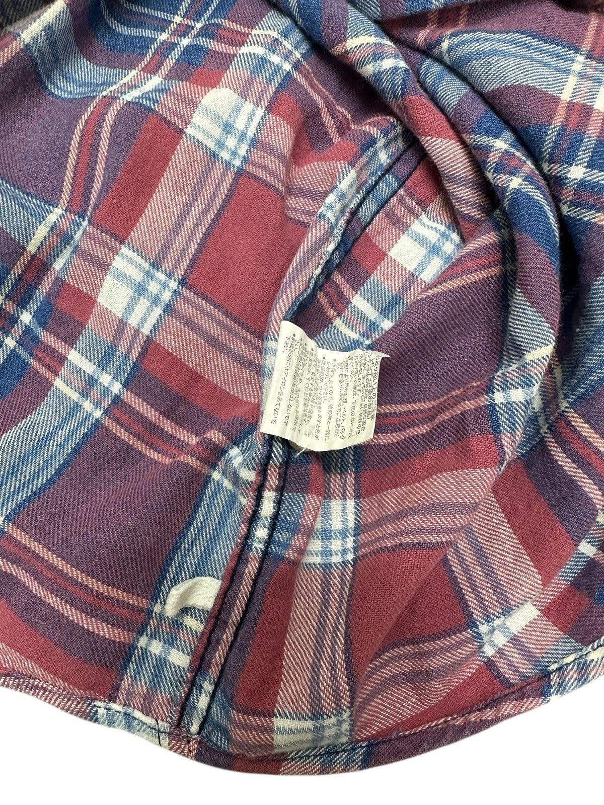 20471120 2000s GOTCHA POEM TARTAN JUNYA CDG STYLE SHIRT BUTTON Size US M / EU 48-50 / 2 - 8 Thumbnail
