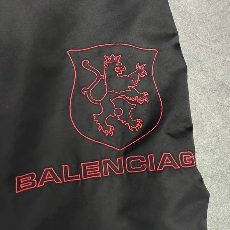 Balenciaga Manchester United Lion Embroidered Bomber Jacke