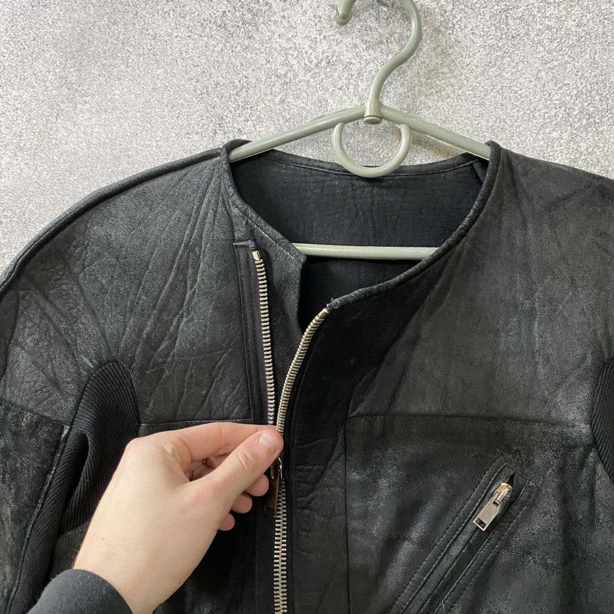 Rick Owens Rick Owens Jacket Leather Biker Style Size US S / EU 44-46 / 1 - 4 Thumbnail