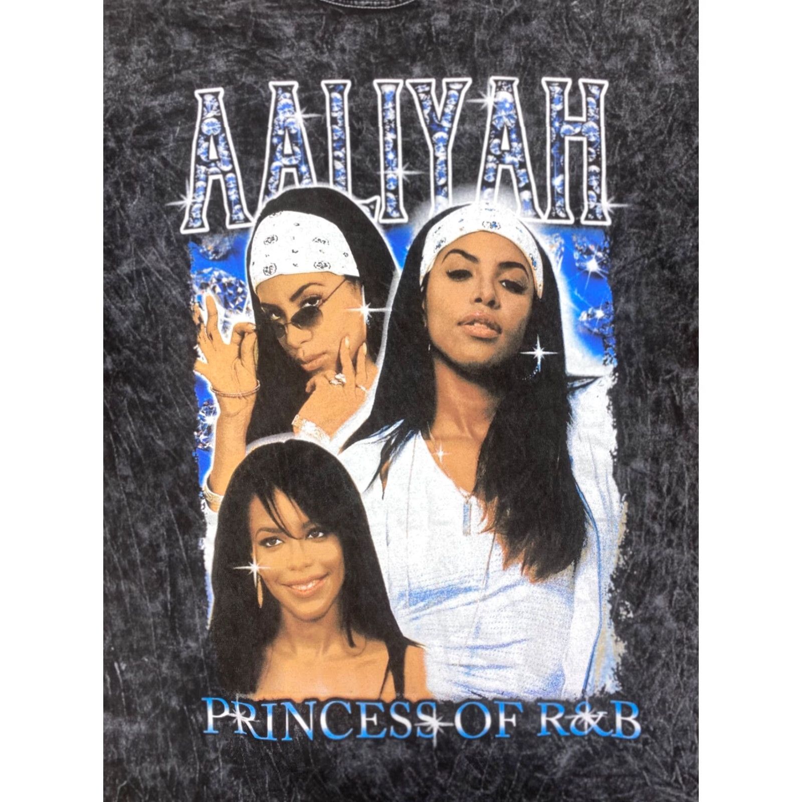 Vintage Aaliyah Princess T Shirt Unisex Adults S Black Vintage Style Size US S / EU 44-46 / 1 - 2 Thumbnail