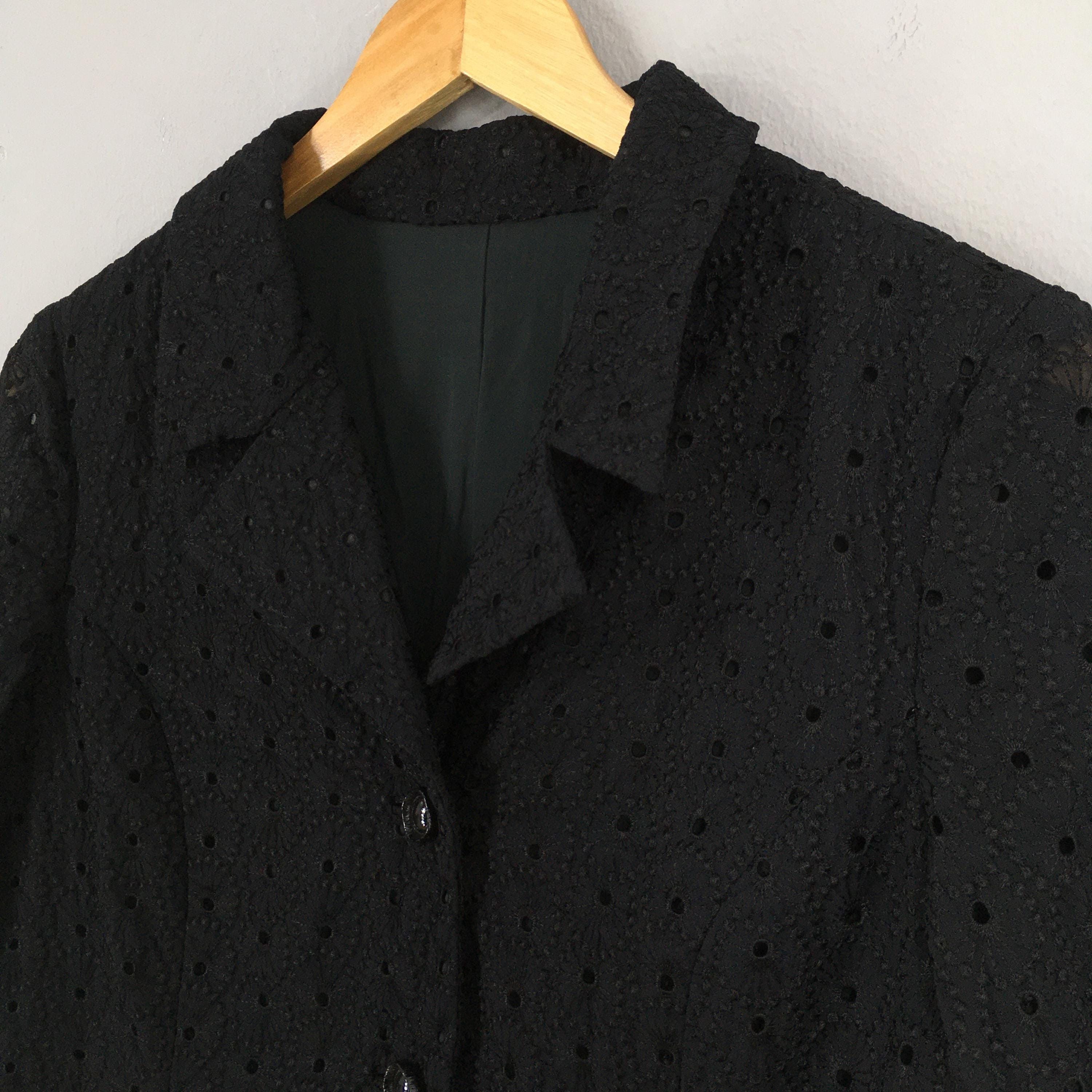 Vintage Vintage Cabi Flamenco Double Collar Black Women Shirt Small Size S / US 4 / IT 40 - 3 Thumbnail