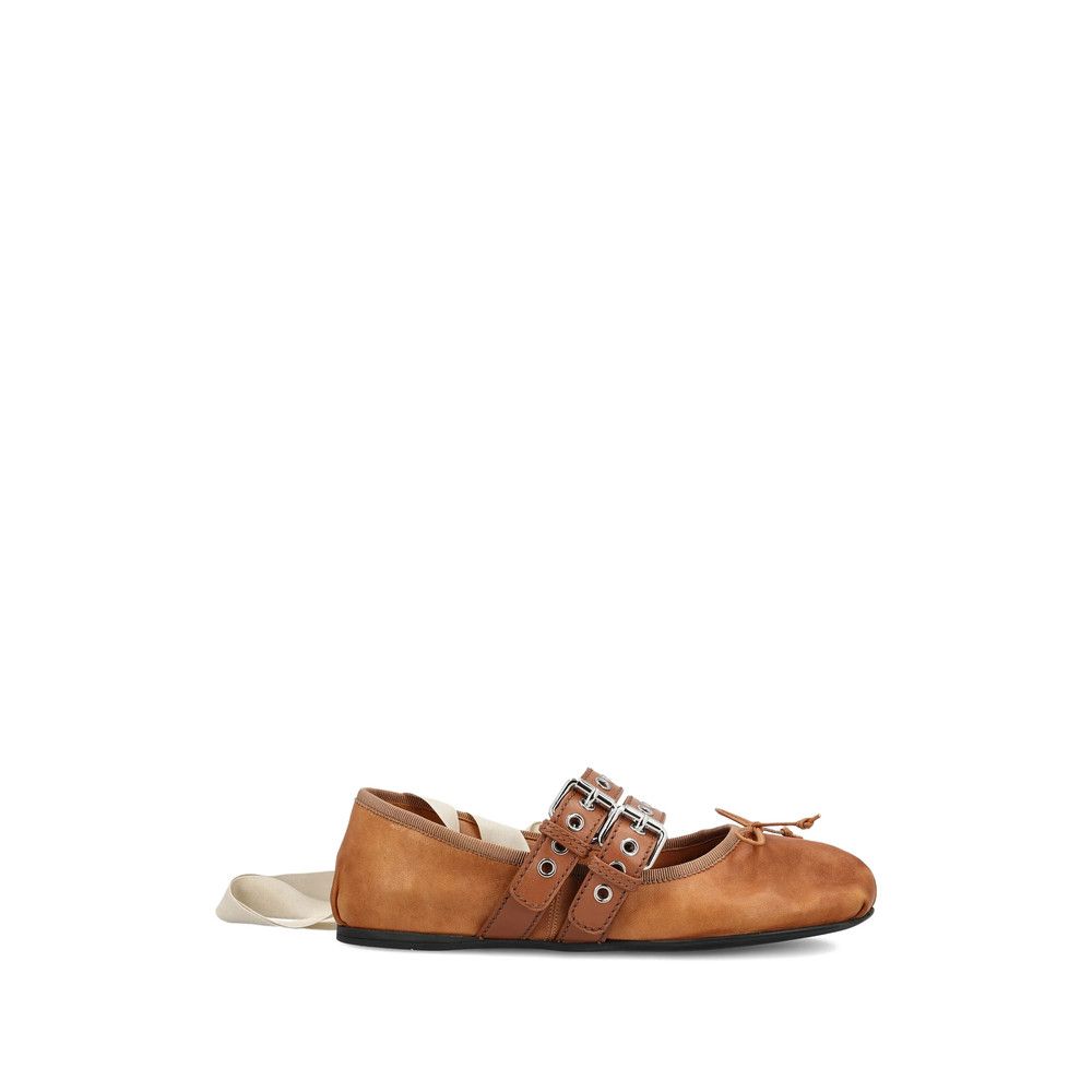 Miu Miu Miu Miu BROWN Ballet Flats Size US 6 / IT 36 - 1 Thumbnail