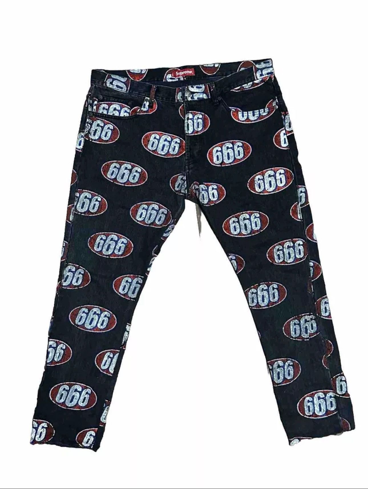 Streetwear × Supreme × Vintage SUPREME 666 DENIM JEANS | Grailed