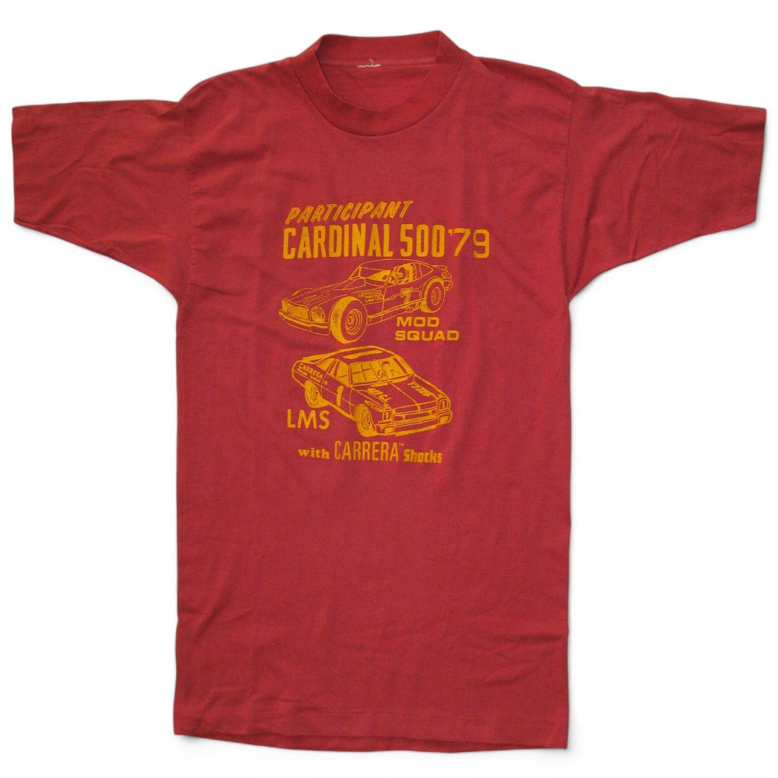 Vintage 1970s Cardinal 500 Racing T Shirt Auto Race Carrera Shocks Size US XS / EU 42 / 0 - 3 Thumbnail