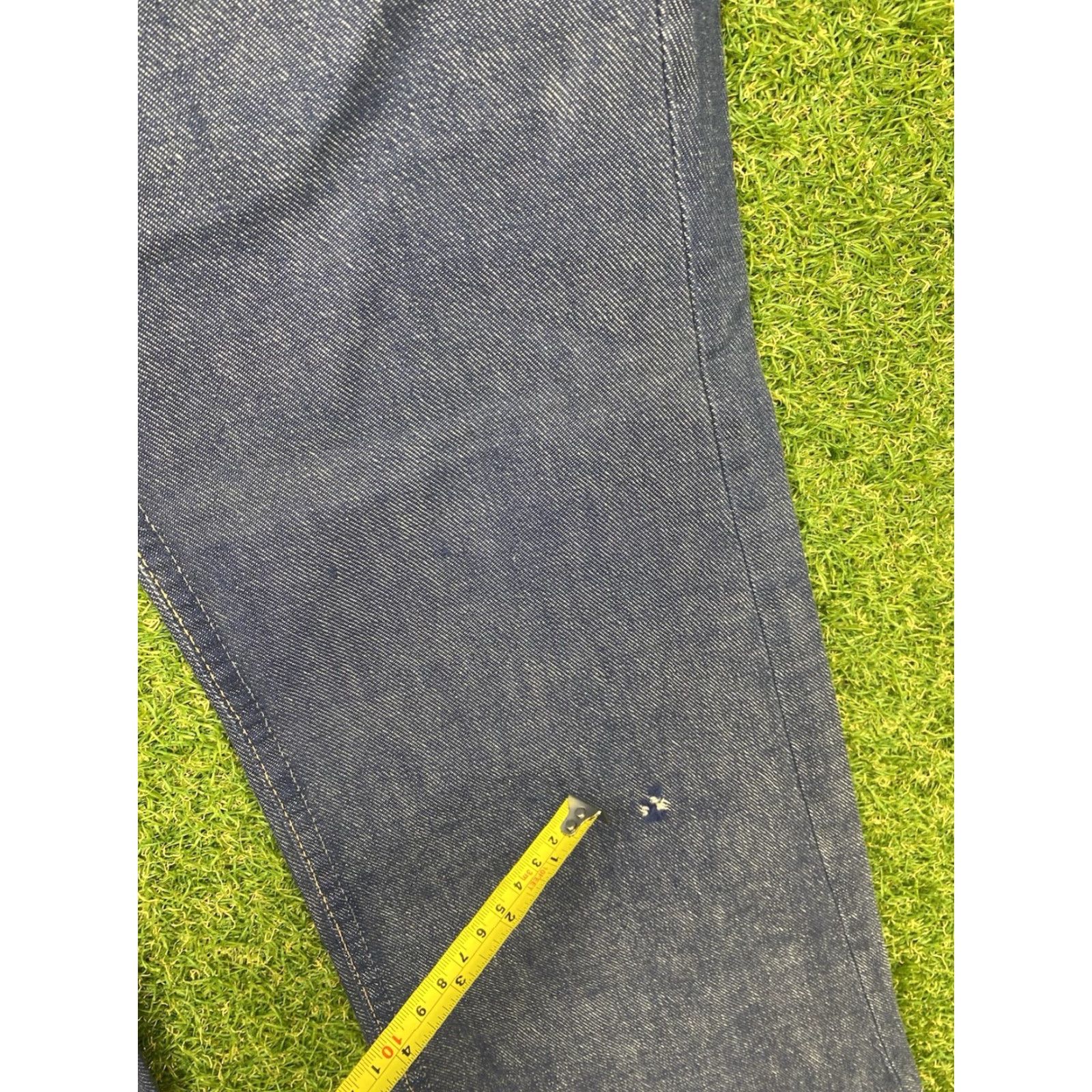 Wrangler VINTAGE Wrangler Low Rise Bell Bottom Patch Pocket Flare Jeans 28x30 70s Blue Cotton Jeans Mens Size 36" / US 14 / IT 50 - 5 Thumbnail