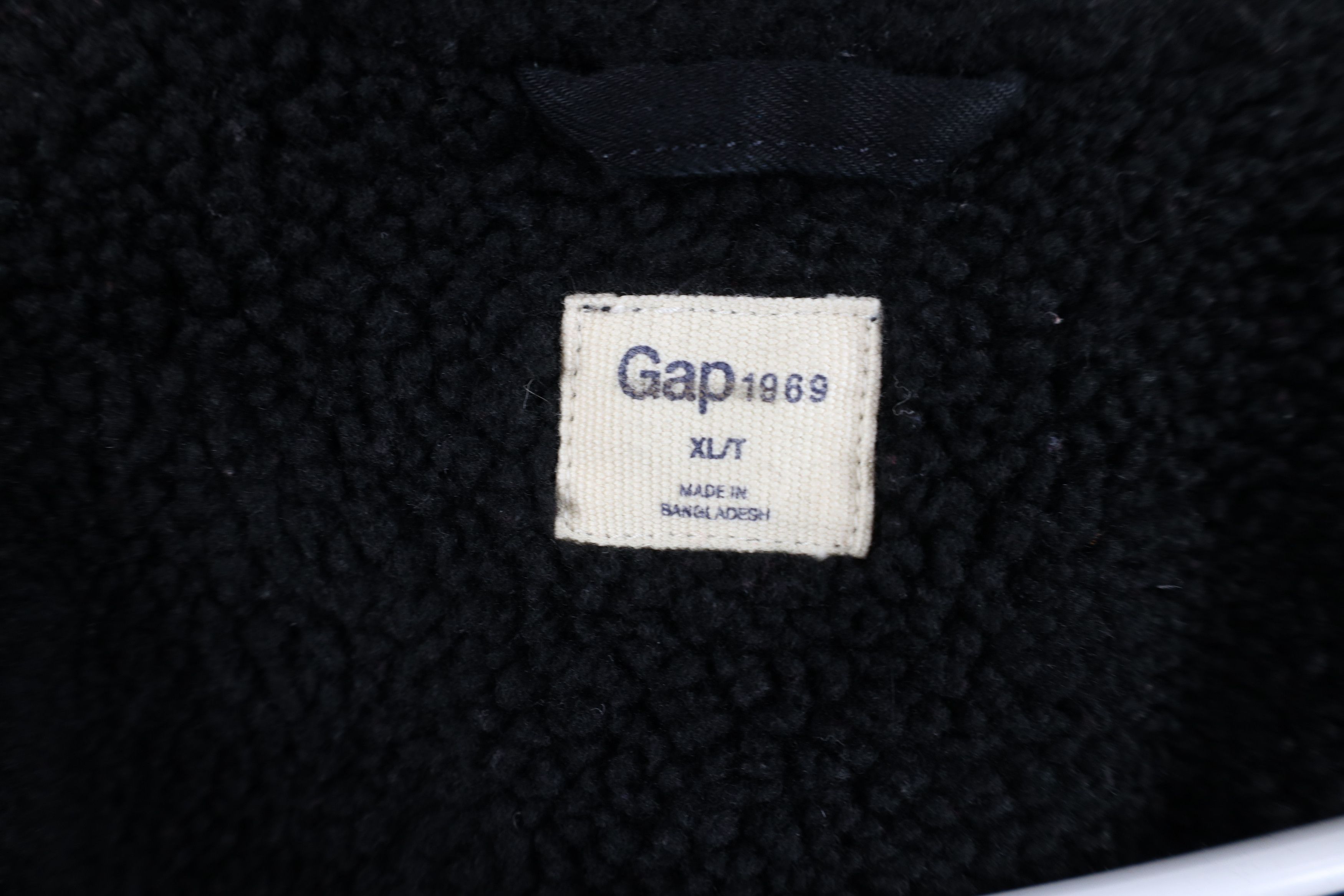 Gap Vintage Y2K Gap Fleece Lined Denim Trucker Jacket Black Size XL / US 12-14 / IT 48-50 - 10 Thumbnail