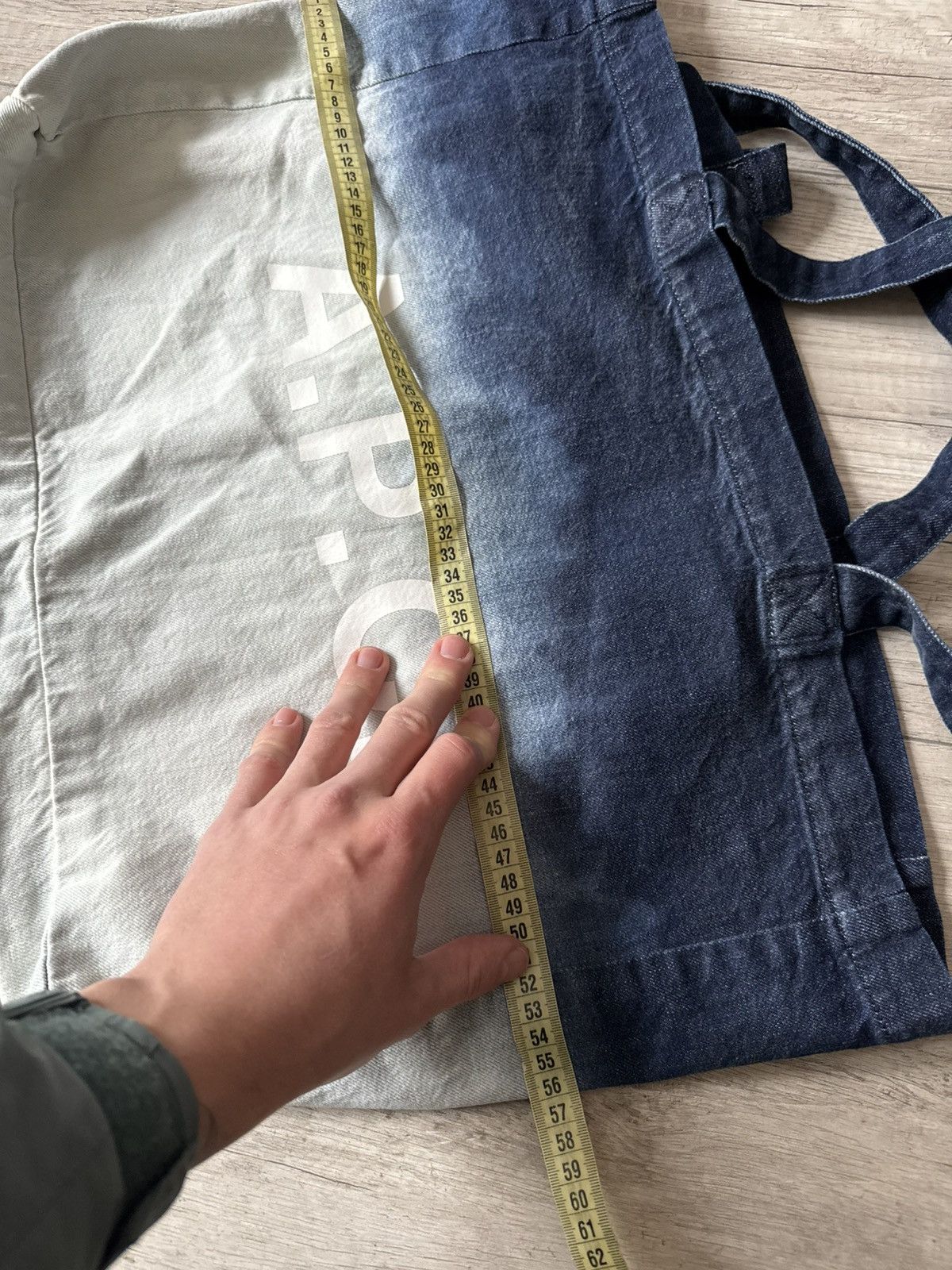 A.P.C. A.P.C. Chic Minimalist Denim Canvas Tote Designer Handbag Size ONE SIZE - 7 Thumbnail