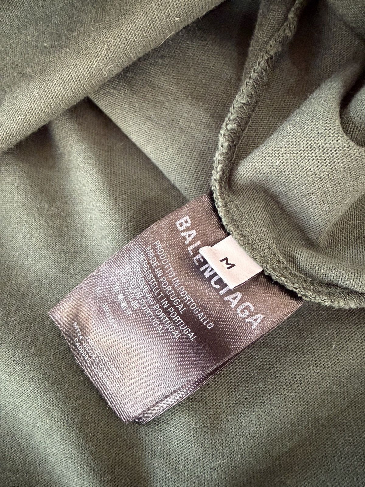 Balenciaga Balenciaga Double Sleeve Layered T-Shirt Green Double Collar Size US M / EU 48-50 / 2 - 6 Thumbnail