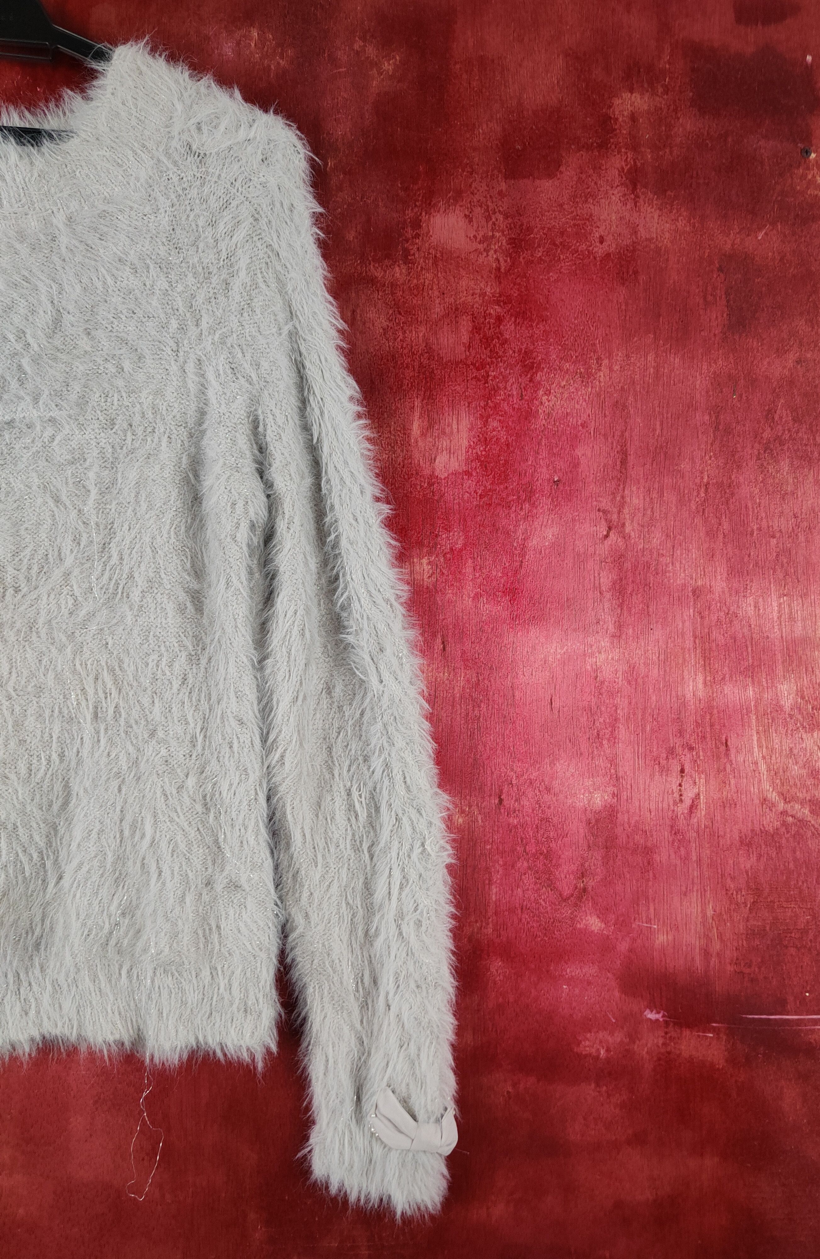 Japanese Brand × Vintage Vintage Persodea Light Gray Fur Mohair Knitwear Size S / US 4 / IT 40 - 6 Thumbnail