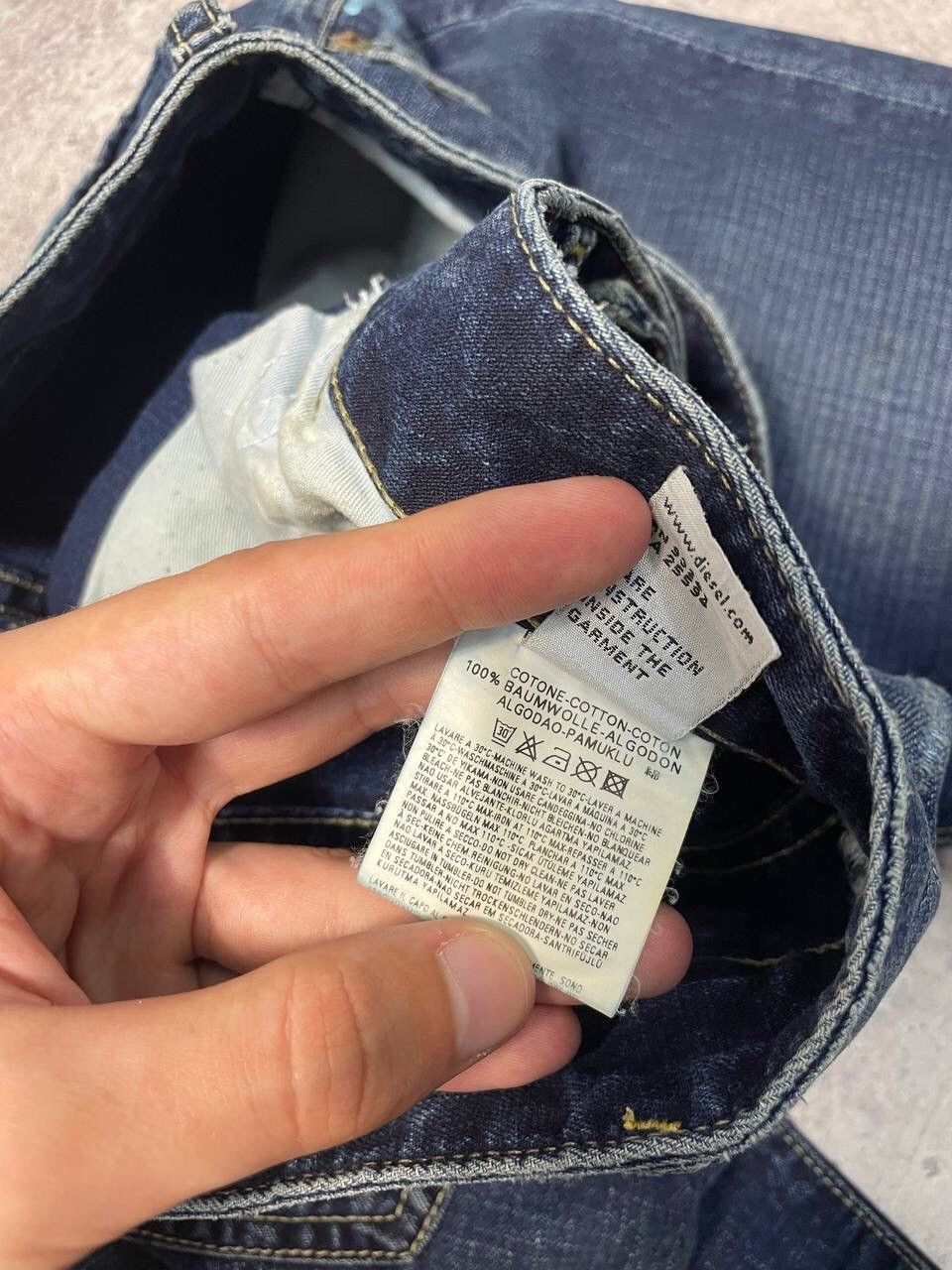 Diesel Vintage Crazy Diesel Painted Denim Jeans Y2K Size US 31 - 10 Thumbnail