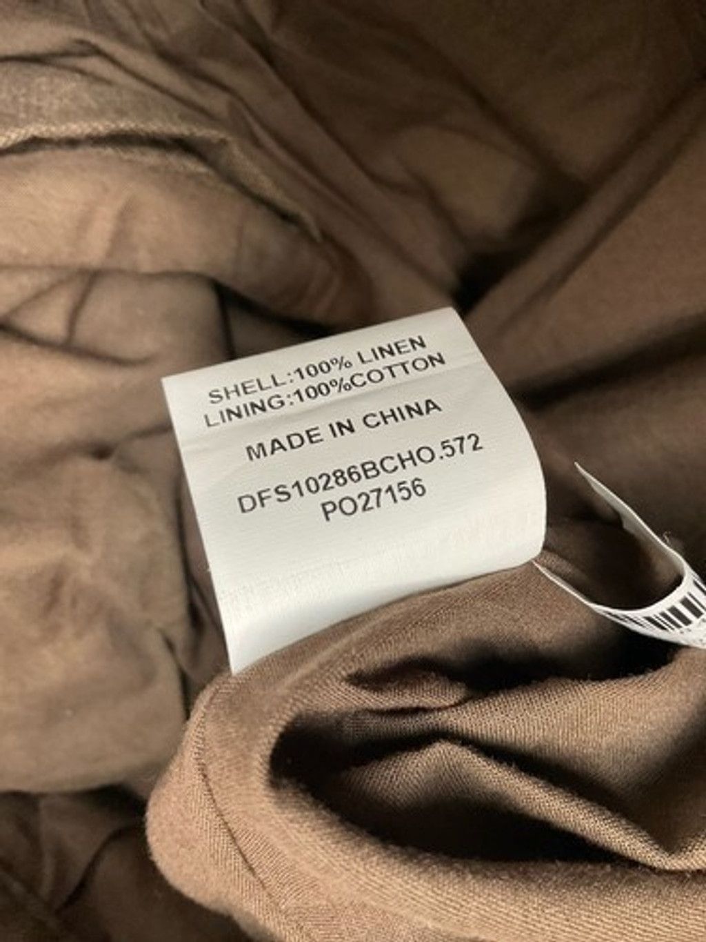 Other Dissh Chocolate Linen Lined Relaxed Wide Leg Pants Women 12 Size 34" / US 12 / IT 48 - 3 Thumbnail