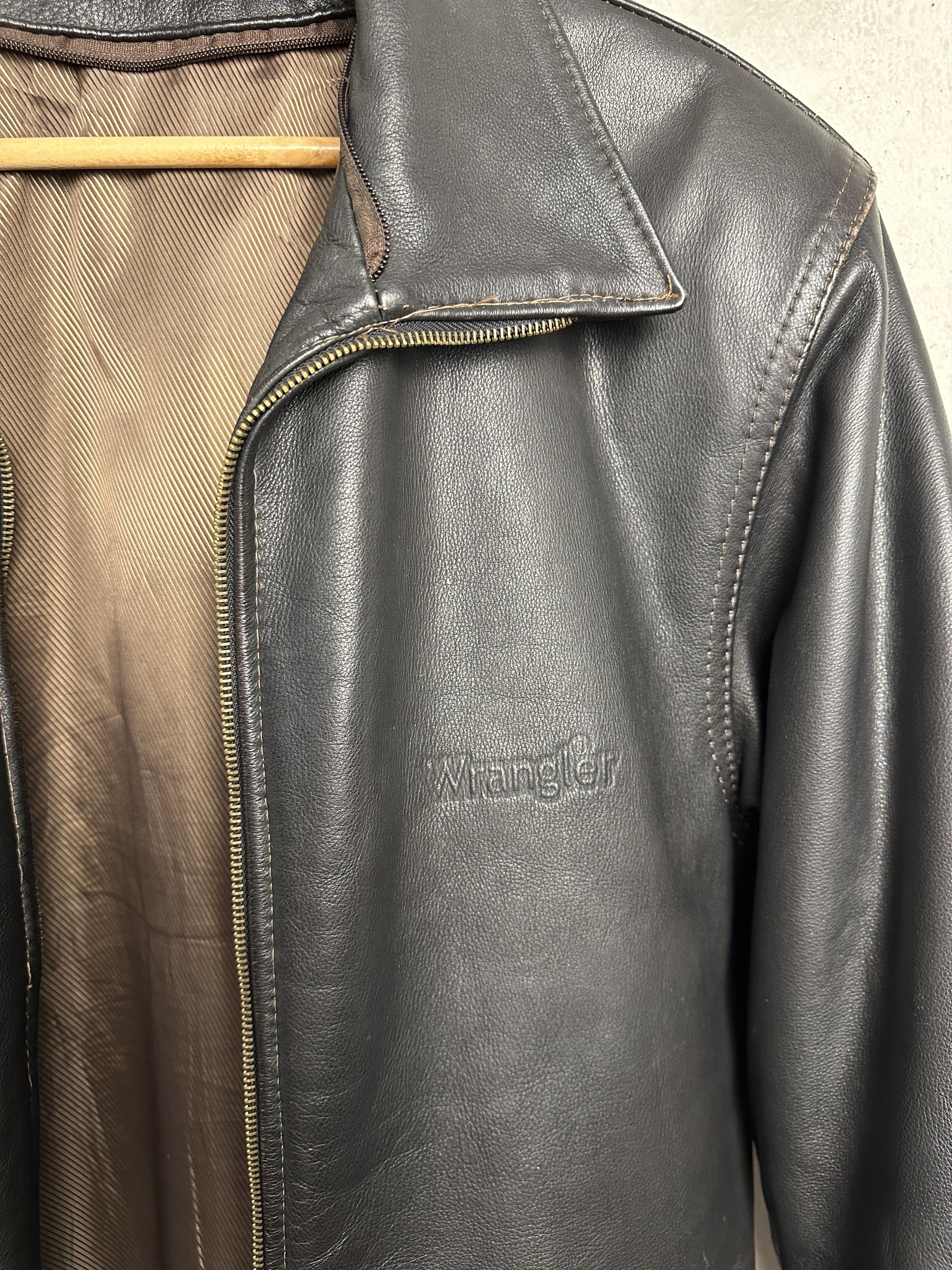 Vintage Wrangler Boxy Leather Jacket