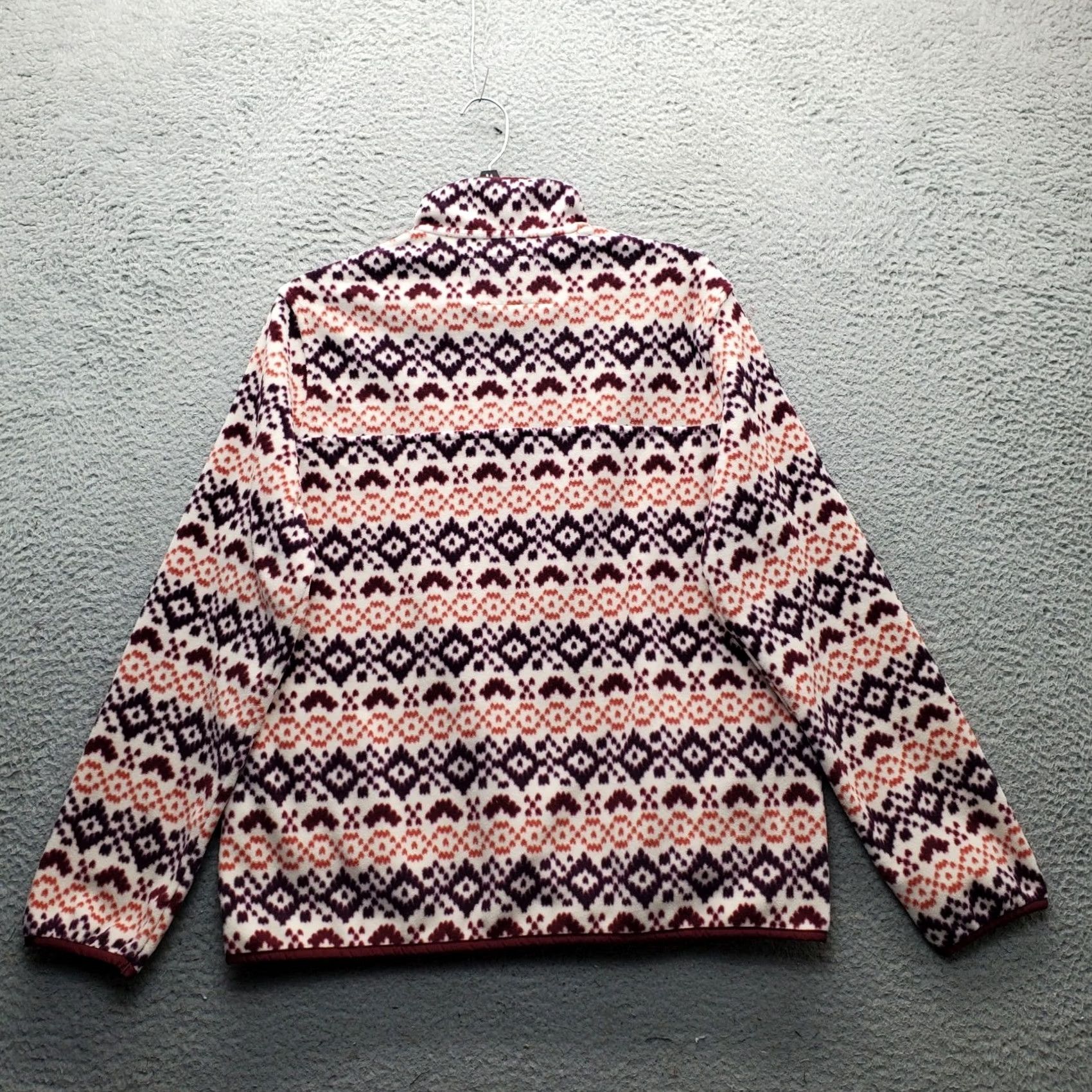 Lands' End Lands' End Heritage Fleece Sweater Women M Multi Fair Isle 1/4 Snap Pullover EUC Size M / US 6-8 / IT 42-44 - 2 Thumbnail