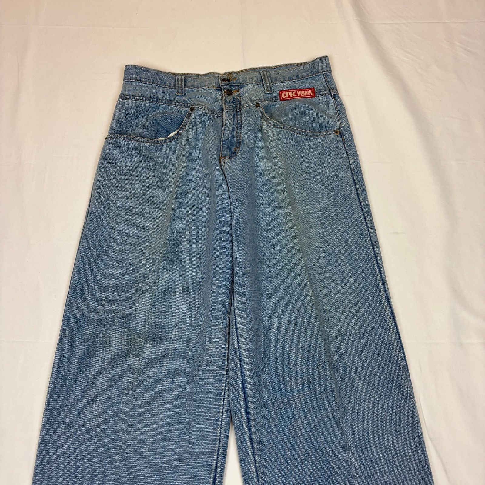 Vintage Vintage Epic Vision Wide Leg Jeans Men's 33x30 Baggy Rave Size US 33 - 2 Thumbnail