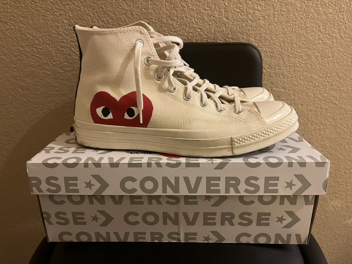 Comme des Garcons PLAY × Converse Converse x Comme Des Garçons High Top Sneakers Size US 10 / EU 43 - 5 Thumbnail