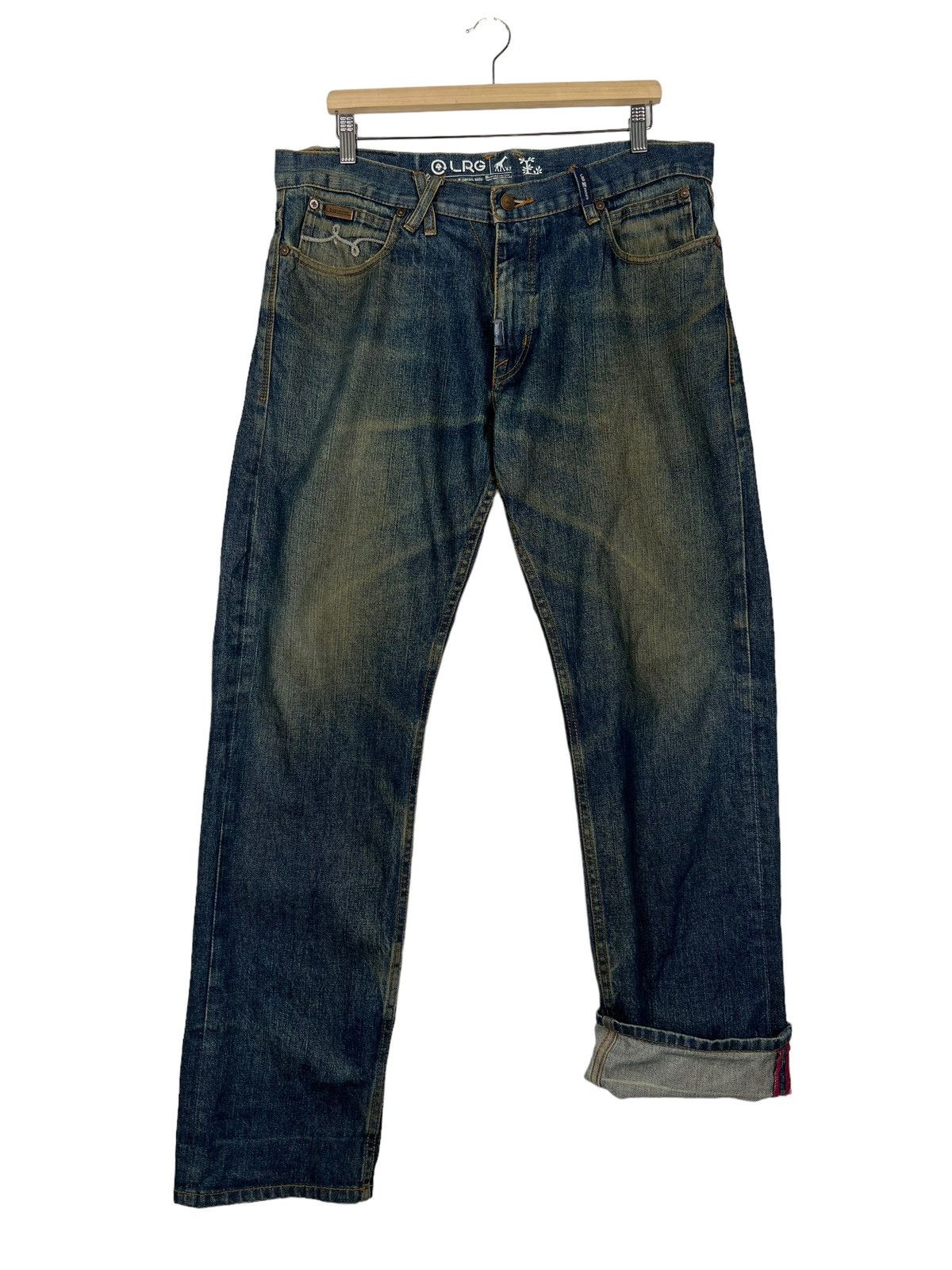 LRG 🔥 LRG DYED BROKEN DENIM JEANS Size US 38 / EU 54 - 9 Thumbnail