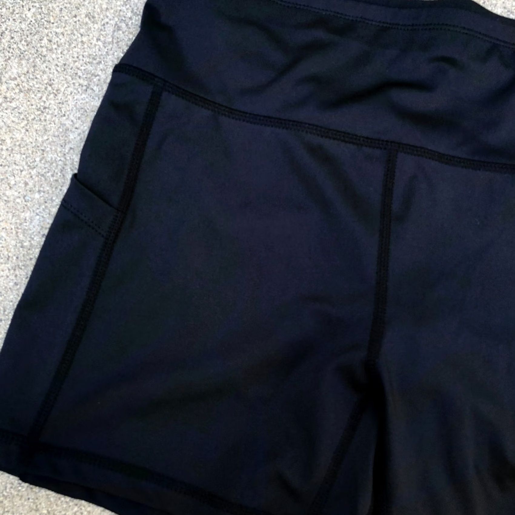 Vintage SPORTSWEAR Spandex Biker Shorts Women's MEDIUM Compression Black Shirt Womens Biker Shorts Black 90s? Size 32" / US 10 / IT 46 - 3 Thumbnail