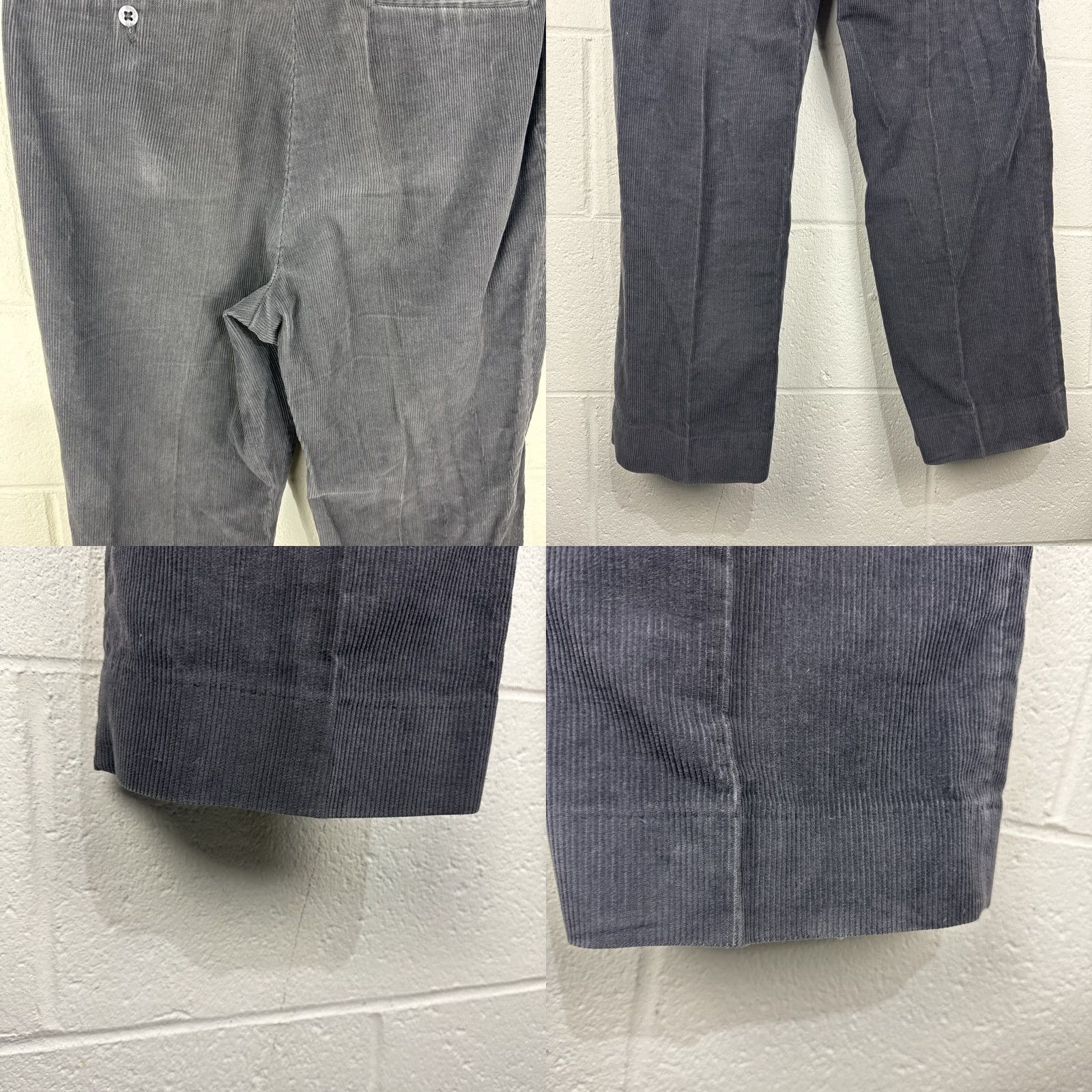 Haggar VINTAGE Haggar Pants Mens 34x30 Gray Corduroy Flat Front Straight Leg 90s Retro Grunge Hipster Logo Casual Workwear Size US 34 / EU 50 - 10 Thumbnail