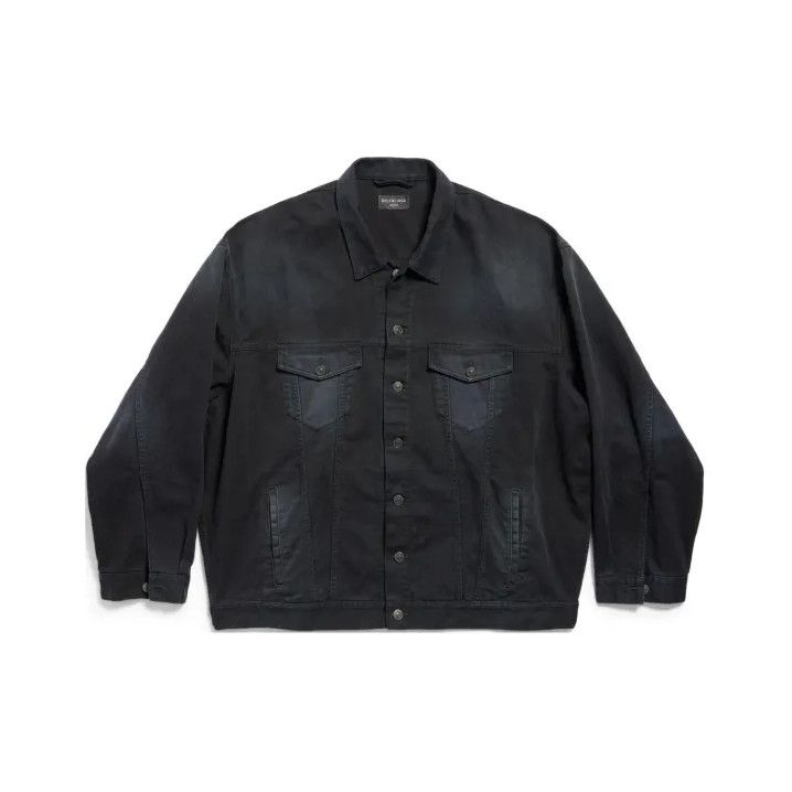 Balenciaga Balenciaga Black Long Sleeve Denim Jacket Size US S / EU 44-46 / 1 - 1 Thumbnail
