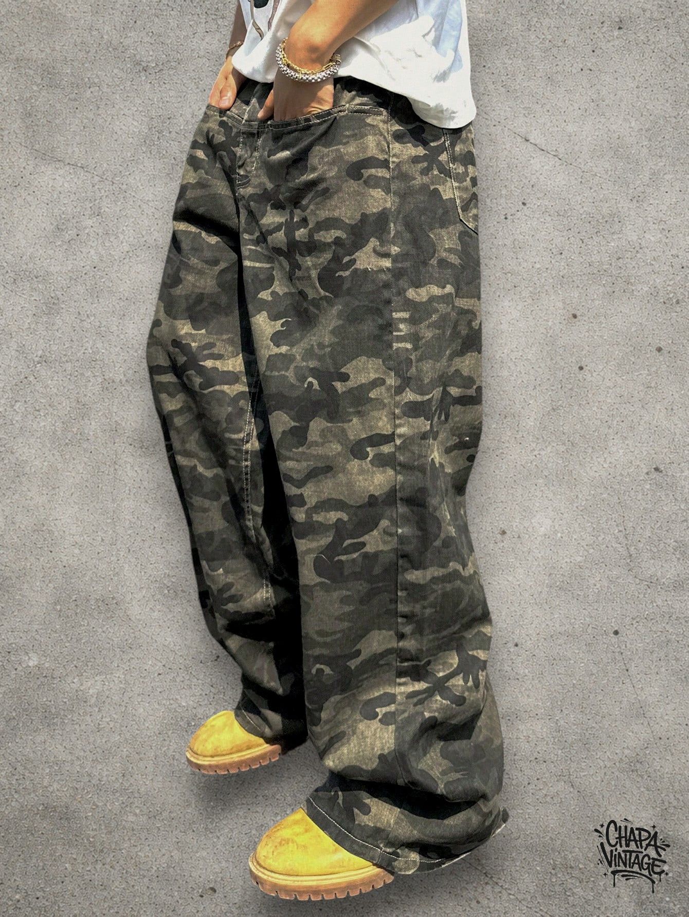 Vintage Baggy camo military pants Size US 32 / EU 48 - 1 Thumbnail