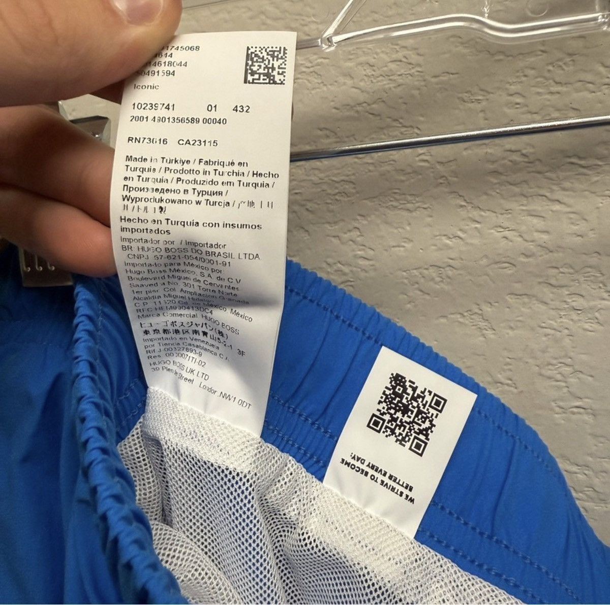 Hugo Boss BOSS Drawstring Logo Swimming Trunks Size US 36 / EU 52 - 8 Thumbnail