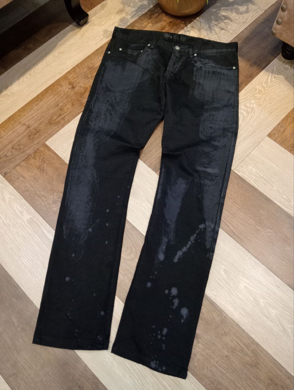 Davit Meursault Japan DAVIT MEURSAULT JAPAN BLACK STRETCH PANTS Size US 33 - 2 Thumbnail