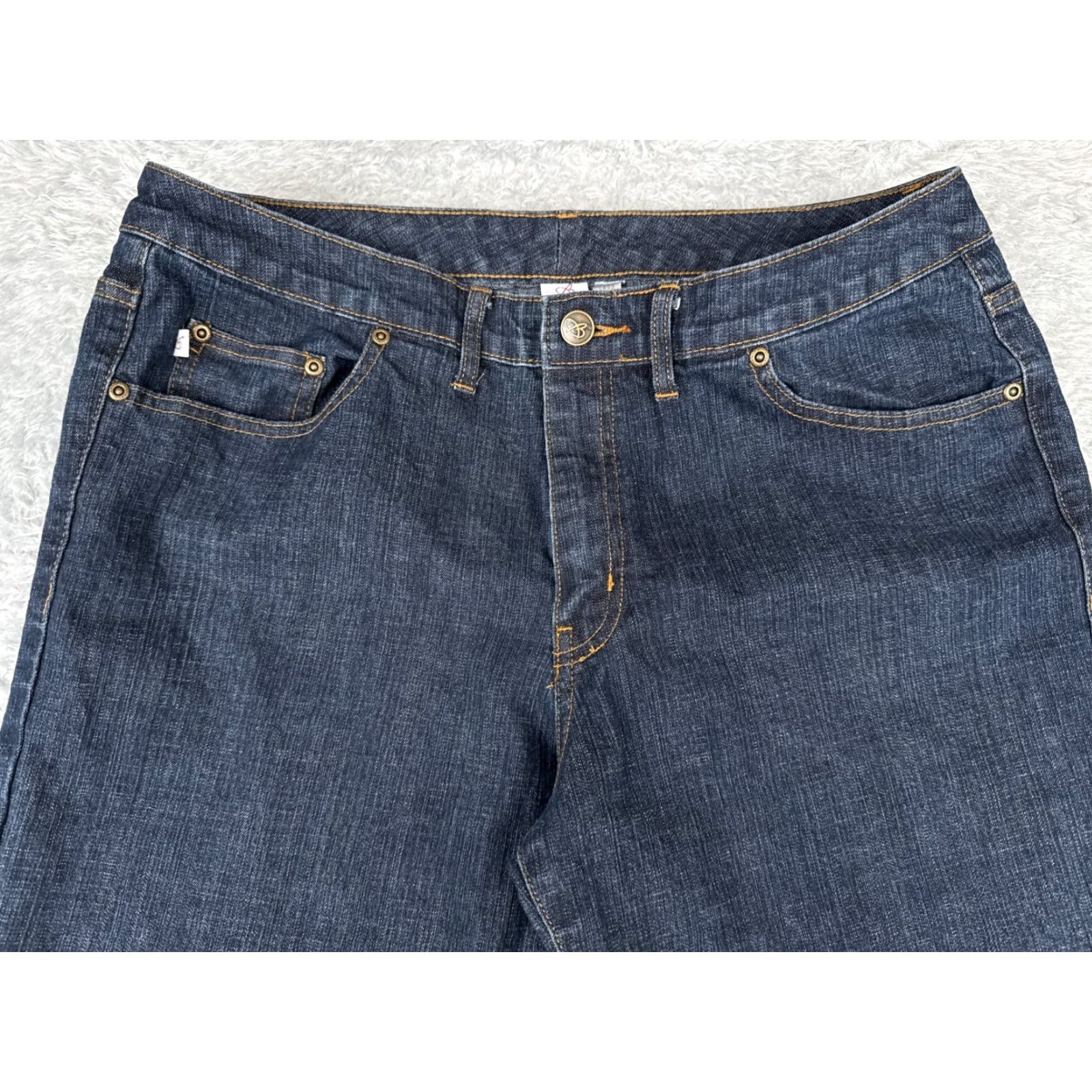 Vintage Bobbie Brooks Jeans Women 14 Blue Denim Bootcut Mid Rise Cotton Blend 33x31 Distressed Zip 5-Pocket Womens Size 36" / US 14 / IT 50 - 4 Thumbnail