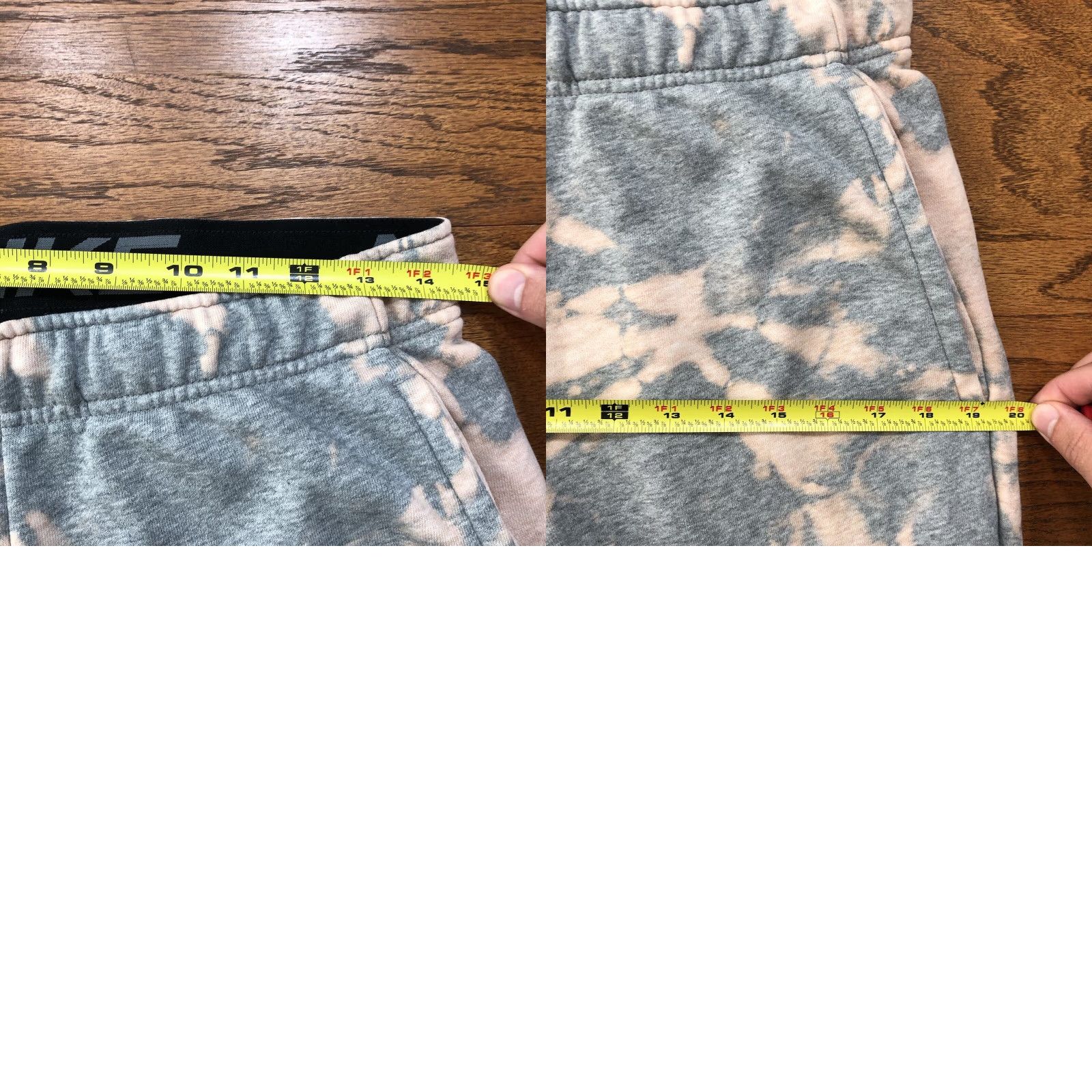 Nike Nike Sweatpants Mens Small Gray Tie Dye Drawstring Pockets 90s Athleisure College Logo Casual Activewear Pants Regular Inseam 31" Size US 29 - 9 Thumbnail