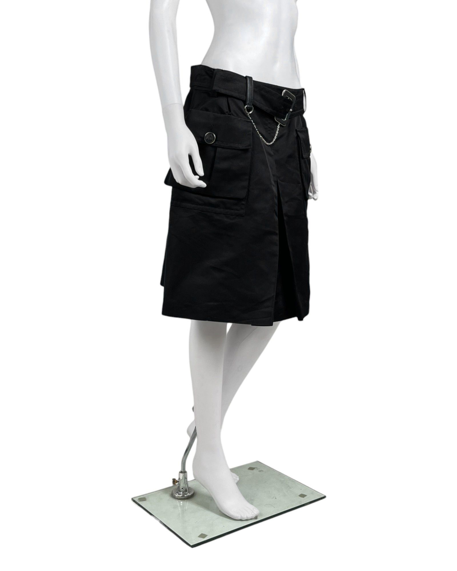 Gucci by Frida Giannini S/S 2009 Black Belted Cargo Skirt Size 27" / US 4 / IT 40 - 2 Thumbnail