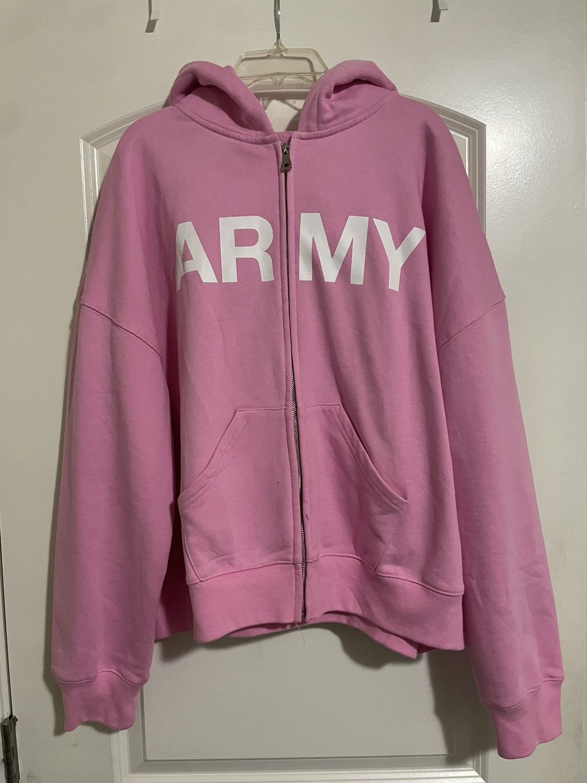 Streetwear Ihp “imhappypromise” pink army hoodie | Grailed