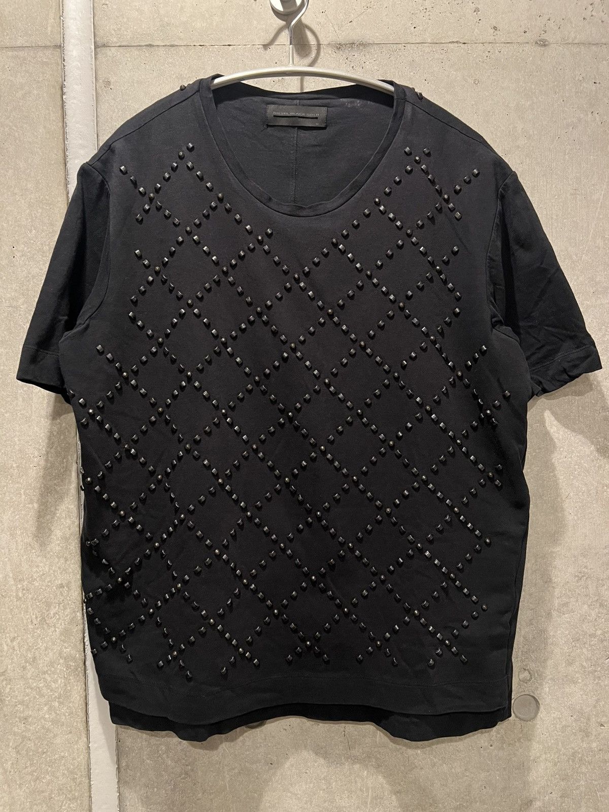 Diesel Black Gold DIESEL BLACK GOLD Diamond-Pattern Stud Tee Size US M / EU 48-50 / 2 - 1 Thumbnail
