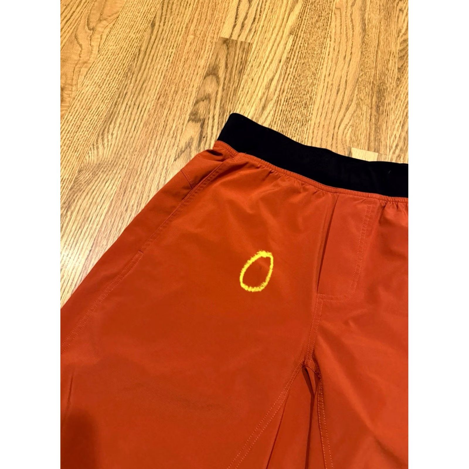 Lululemon Lululemon THE T.H.E. Shorts Mens Medium Orange Nylon Spandex Drawstring Pockets Athletic Casual Size US 31 - 3 Thumbnail