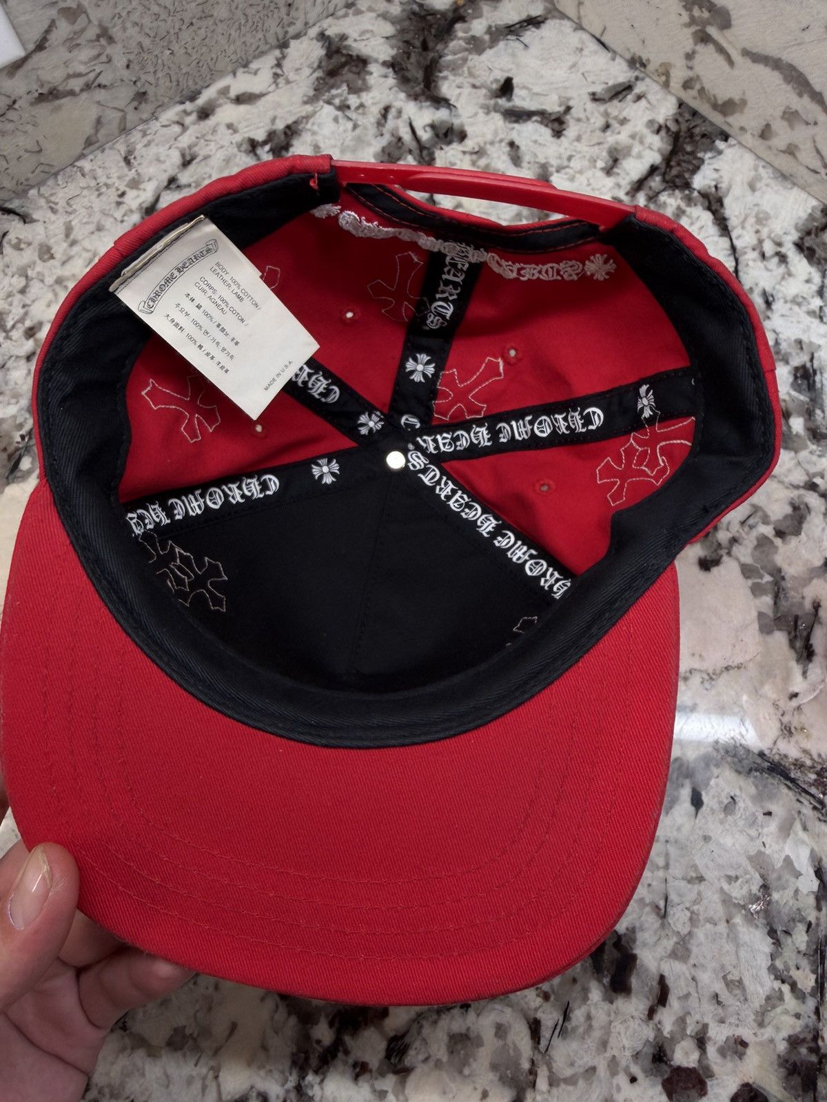 Chrome Hearts Chrome Hearts Cross Patch Hat Red White Baseball Cap Size ONE SIZE - 9 Thumbnail