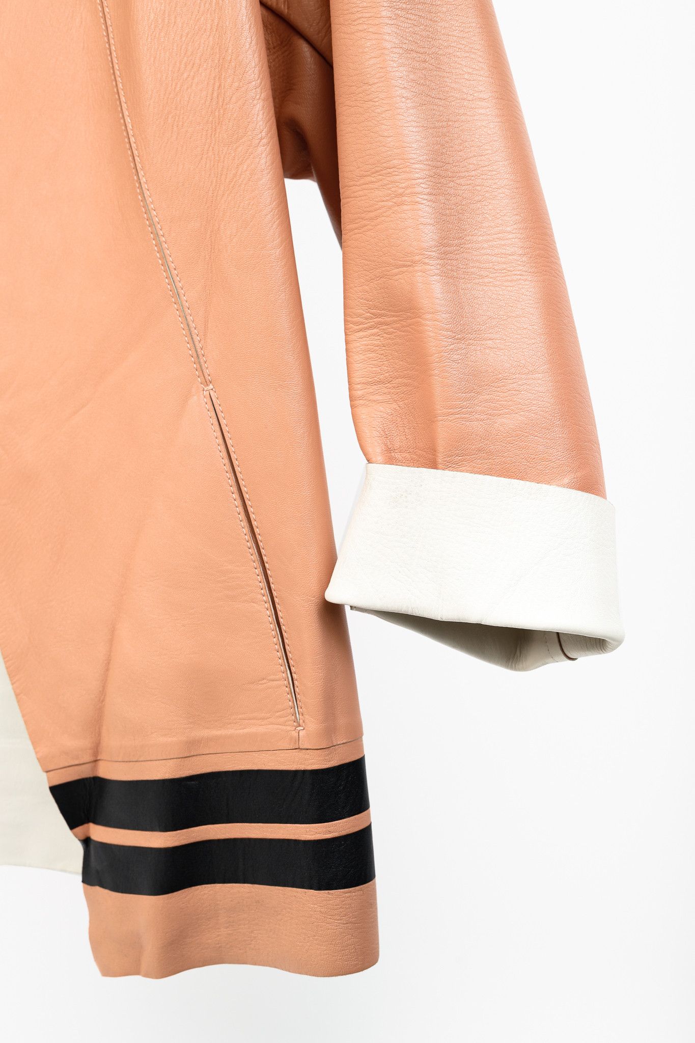Marni Marni R/15 Peach Leather Tulip-Print Jacket Size S / US 4 / IT 40 - 6 Thumbnail