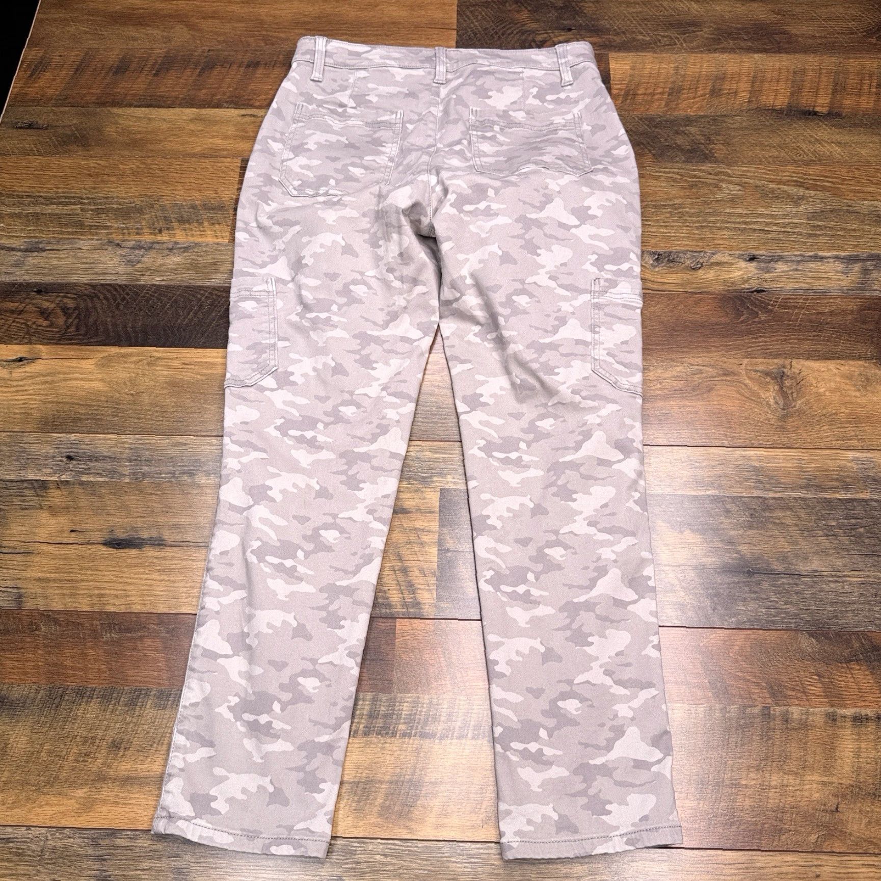 Banana Republic Banana Republic Sloan Utility Pants Womens 8 Gray Camouflage Mid Rise Stretch Cargo Cargo Pants Tapered Regular City Army Ban Republic Sloan Size 30" / US 8 / IT 44 - 2 Thumbnail