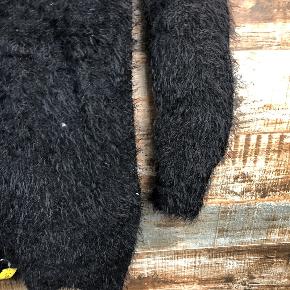 Homespun Knitwear × Japanese Brand DL Chuxxx Black mohair shaggy fur Knitwear #C050 Size S / US 4 / IT 40 - 18 Thumbnail