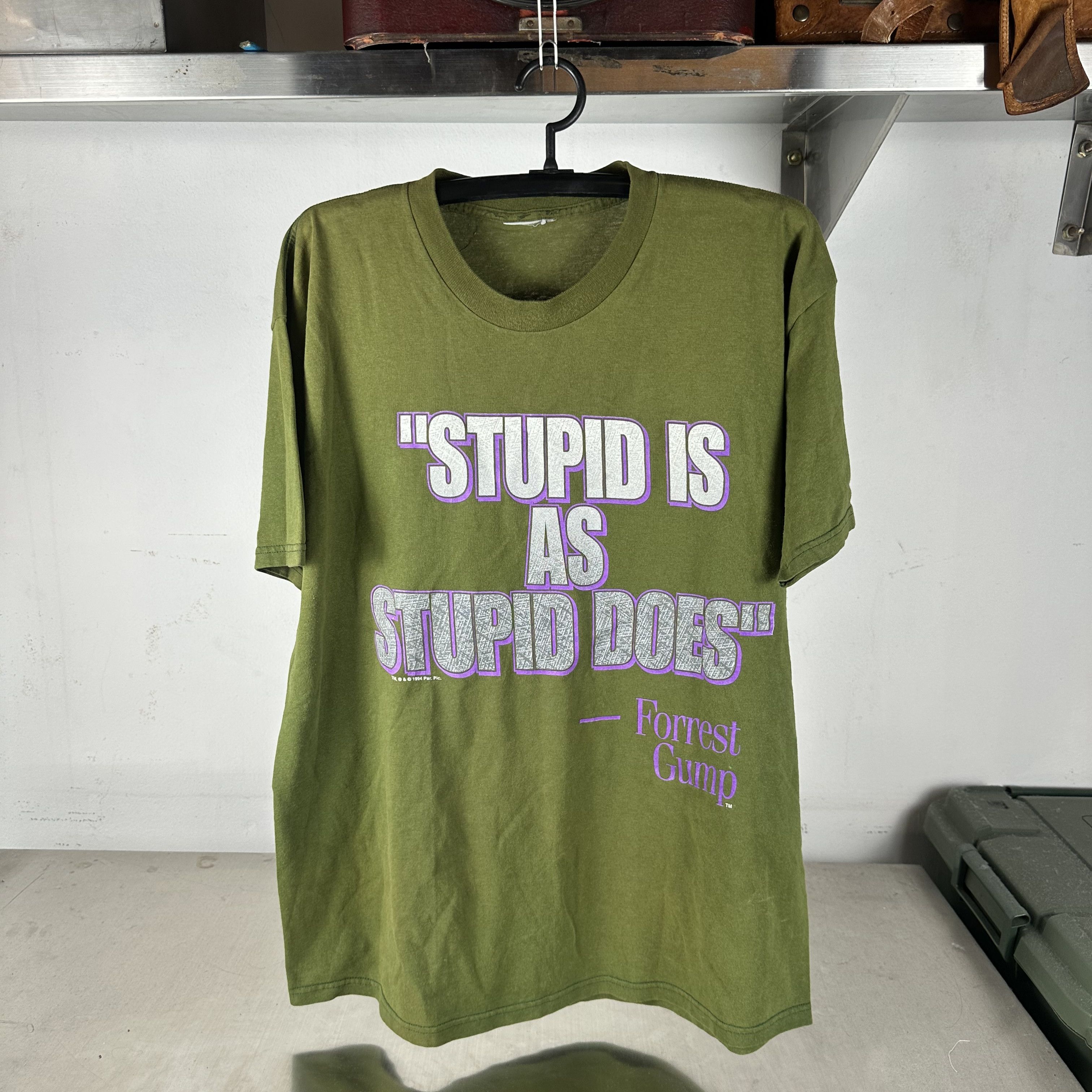 Vintage 1994 Forrest Gump Stupid is as Stupid Does Movie T-Shirt Size US XL / EU 56 / 4 - 1 Thumbnail