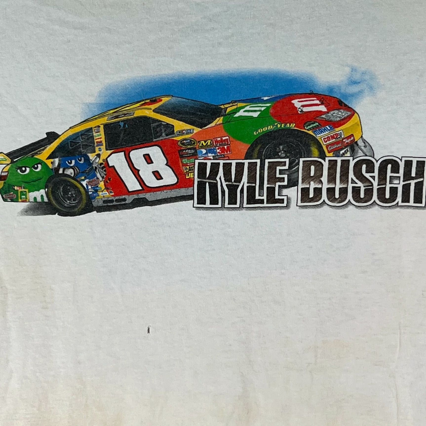Chase Authentics Vintage Kyle Busch NASCAR M&M Men’s Short Sleeve T-Shirt 4XL White Graphic Chase Authentics Size US XXL / EU 58 / 5 - 3 Thumbnail