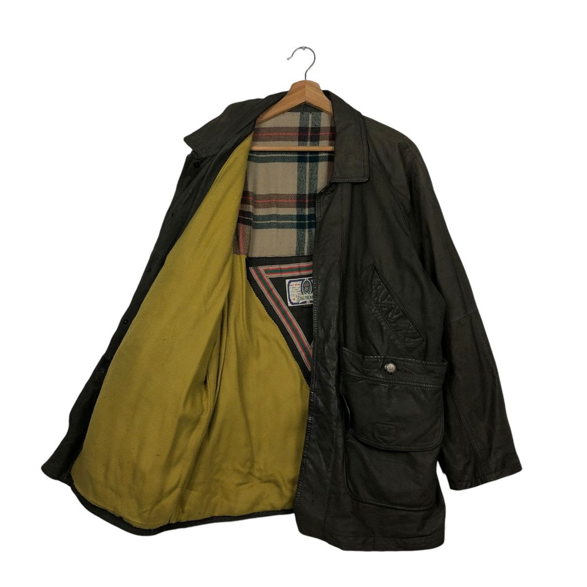 Japanese Brand VINTAGE LEATHER JACKET COWHIDE ALL THE WAY BLANKET BIG LOGO Size US M / EU 48-50 / 2 - 13 Thumbnail