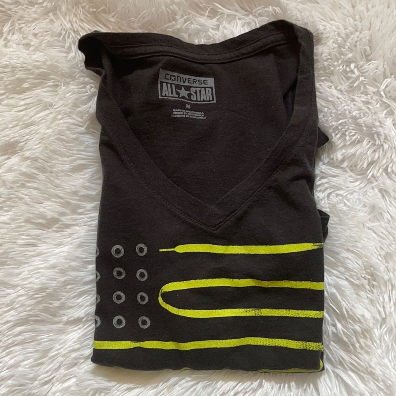 Converse Converse Black/Neon Yellow Size:Medium T-Shirt Size M / US 6-8 / IT 42-44 - 3 Thumbnail