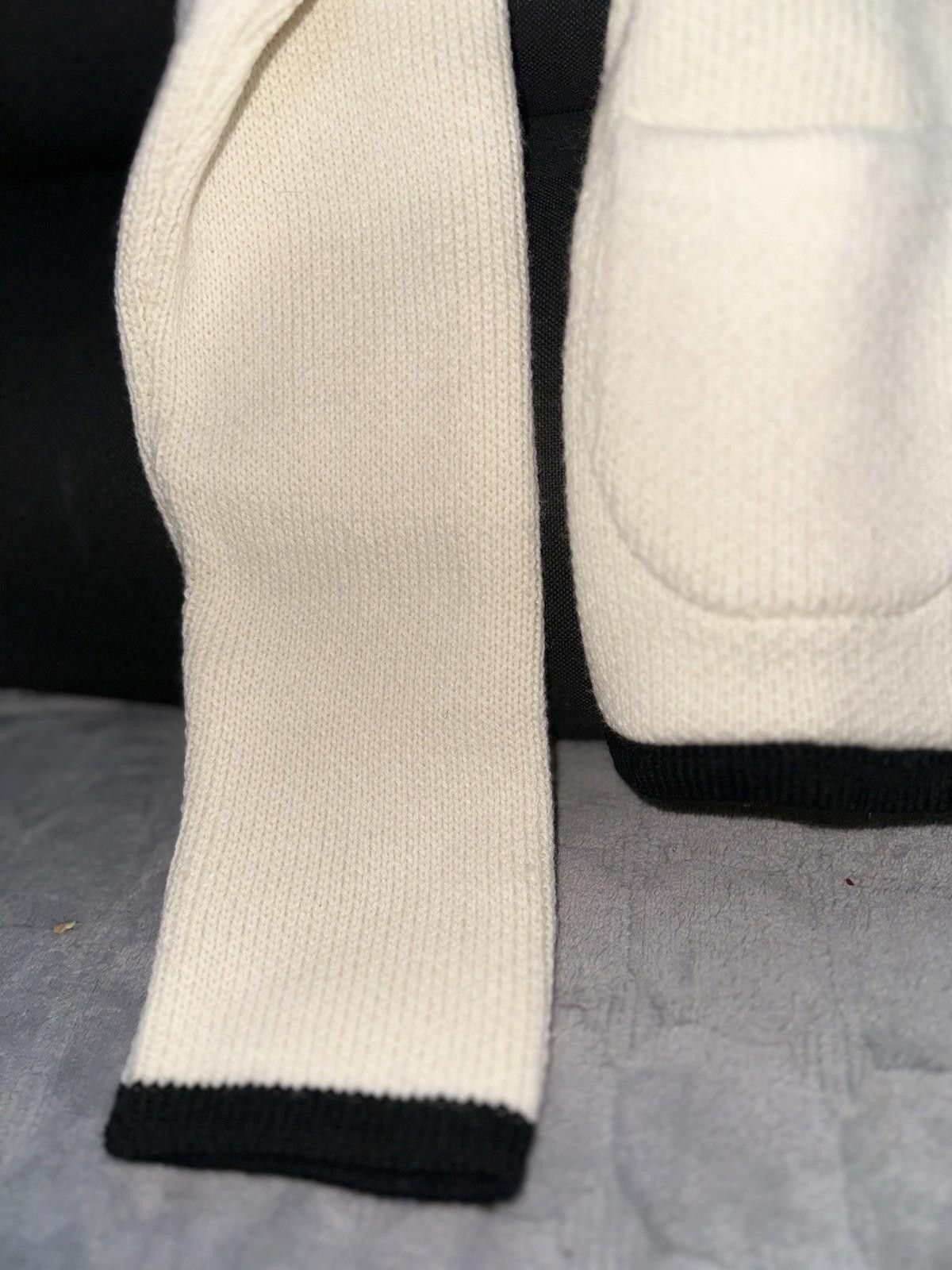 Zara Zara Cream Cardigan With Black Ties Size M / US 6-8 / IT 42-44 - 2 Thumbnail