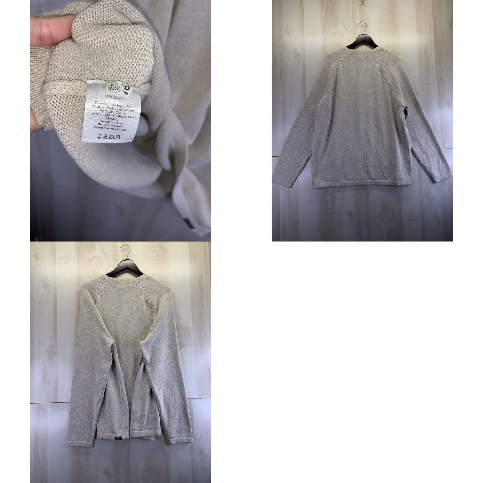 Eddie Bauer Eddie Bauer Mens Crew Neck Knit Sweater XL NWT Beige Cotton Pullover Sweater Size US XL / EU 56 / 4 - 8 Thumbnail
