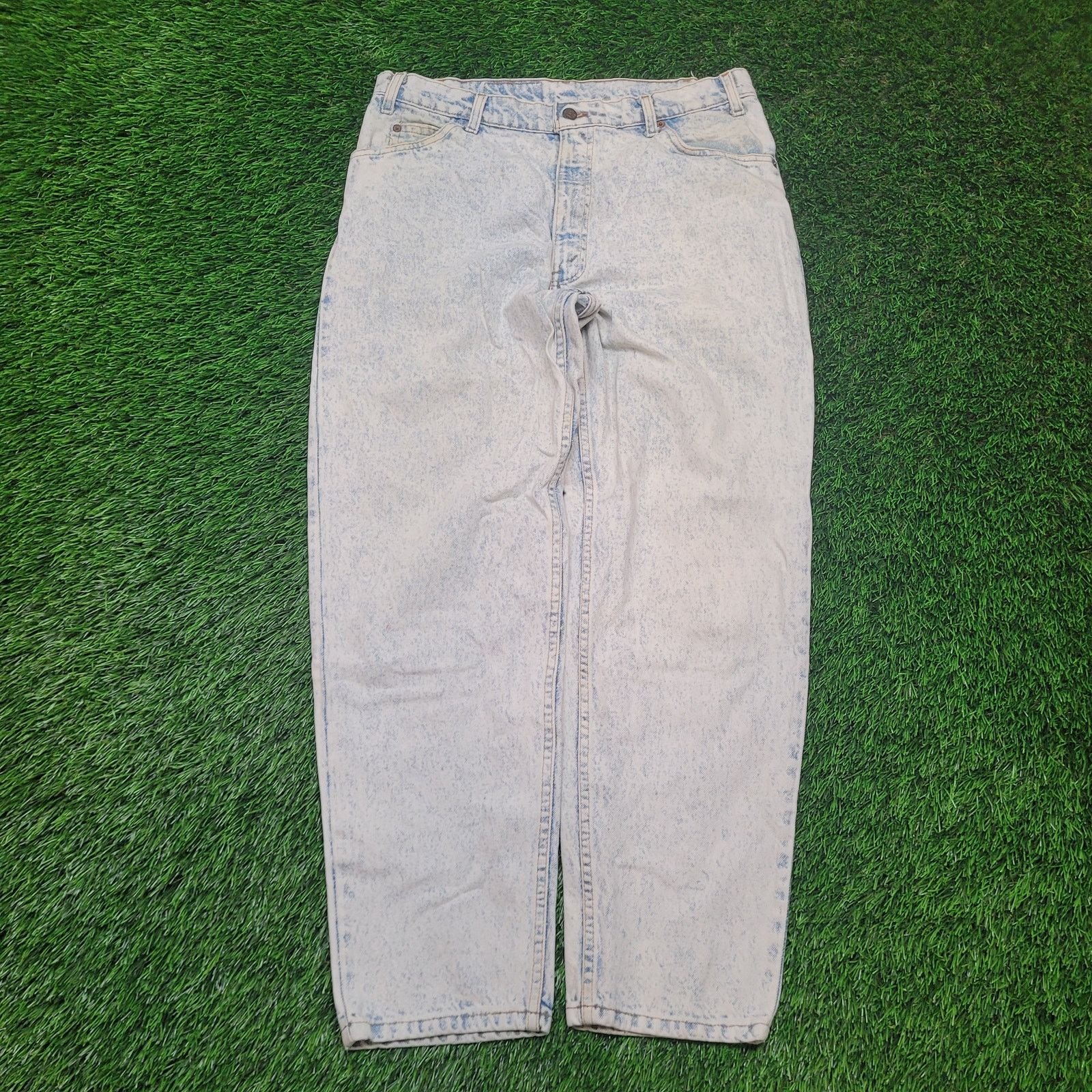 Levi's VTG 80s Orange Tab Levis 550 Acid Wash Jeans 36x30 Baggy Size US 36 / EU 52 - 2 Thumbnail