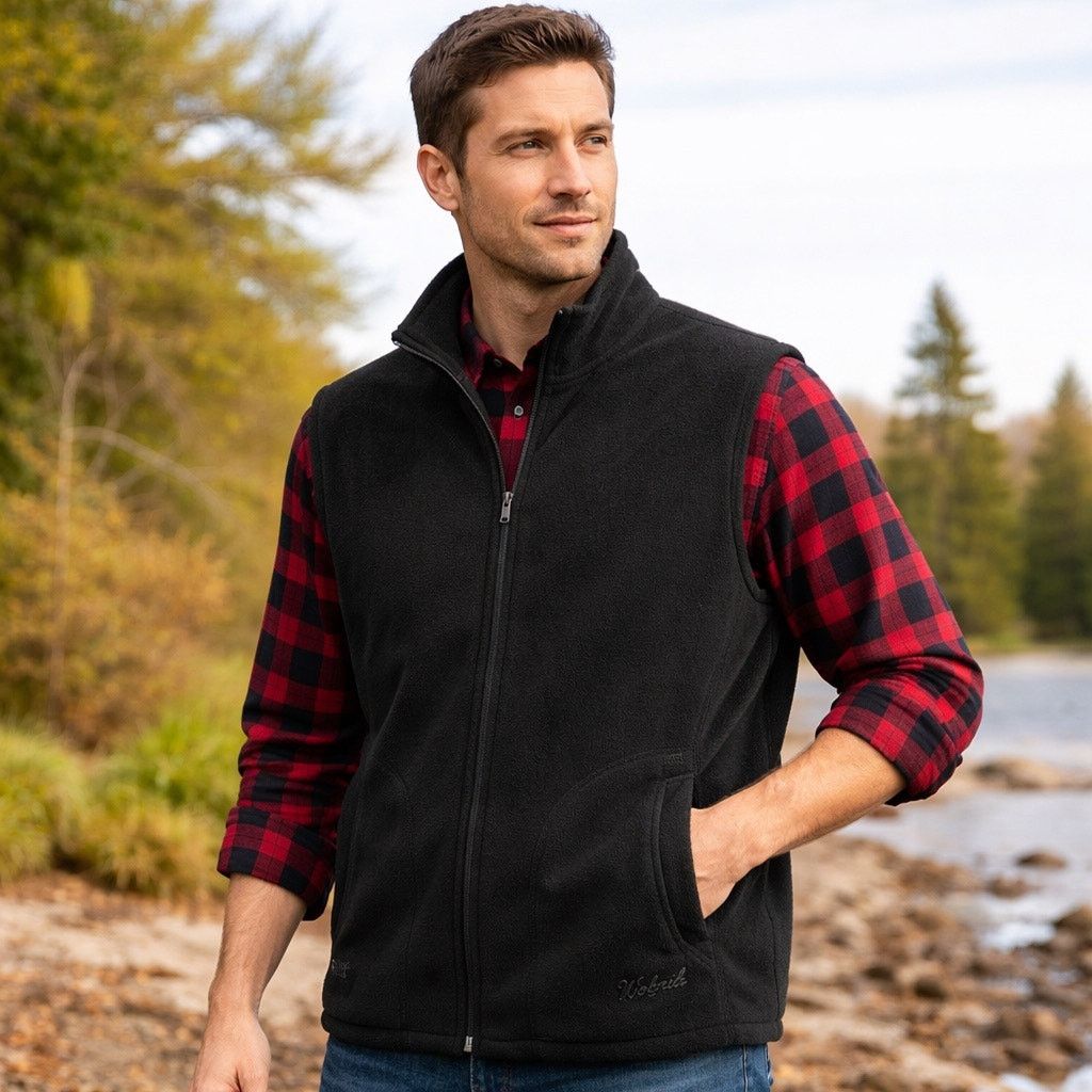 Woolrich Woolen Mills Woolrich Fleece Full-Zip Vest 2-Pockets Men's 2XL Black Size US XXL / EU 58 / 5 - 1 Thumbnail