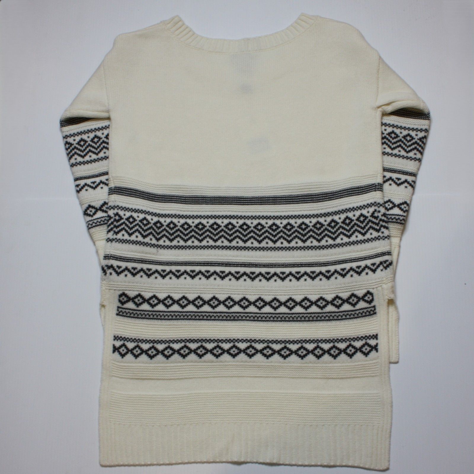 Splendid Asymmetric Intarsia-knit Cream Sweater MRSP $278 Size M / US 6-8 / IT 42-44 - 9 Thumbnail