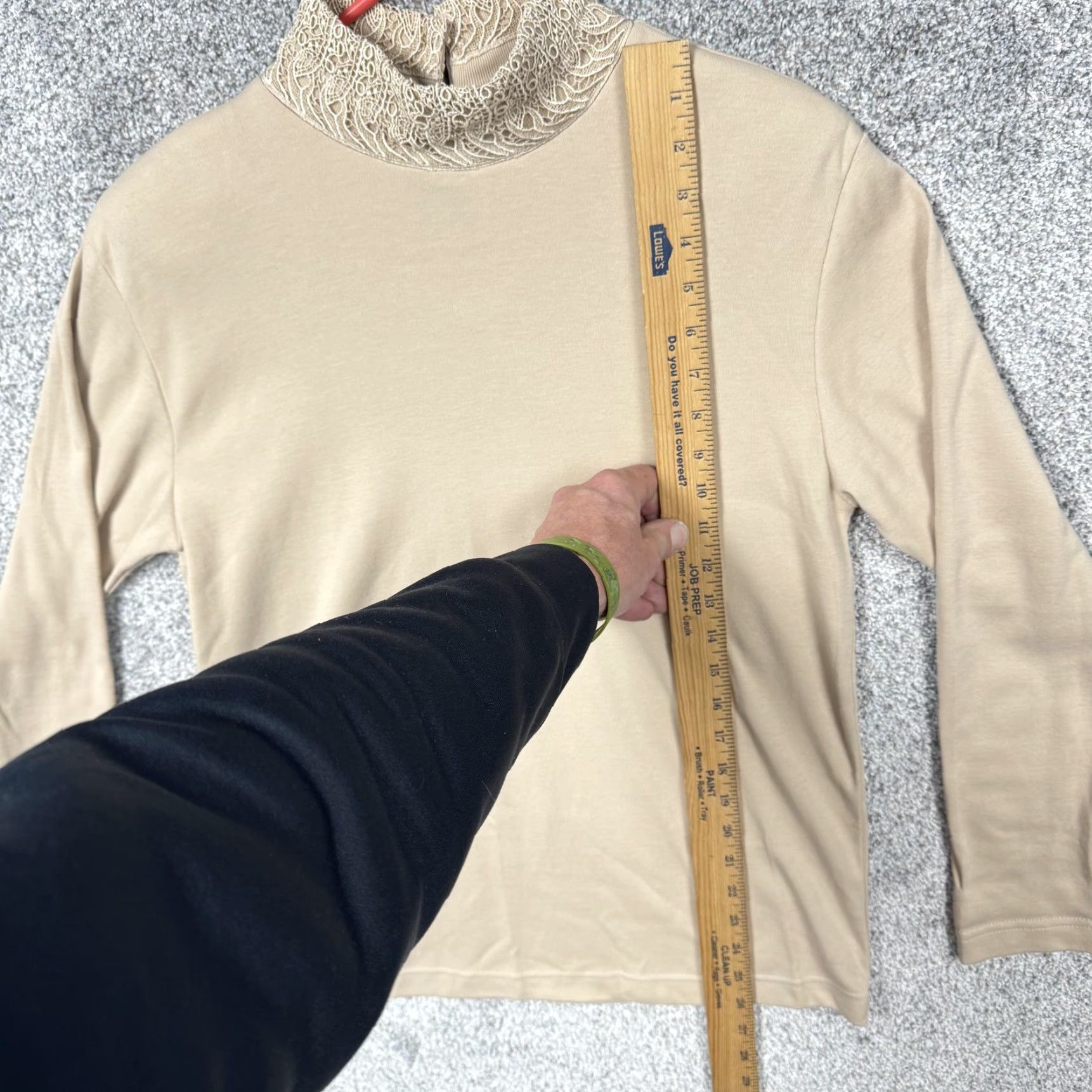 Vintage VINTAGE Adolfo Sport Blouse Women M Beige Mock Neck Lace Collar Long Sleeve 80s 90s Romantic Victorian Prairie Mens Womens Girls? Size M / US 6-8 / IT 42-44 - 2 Thumbnail