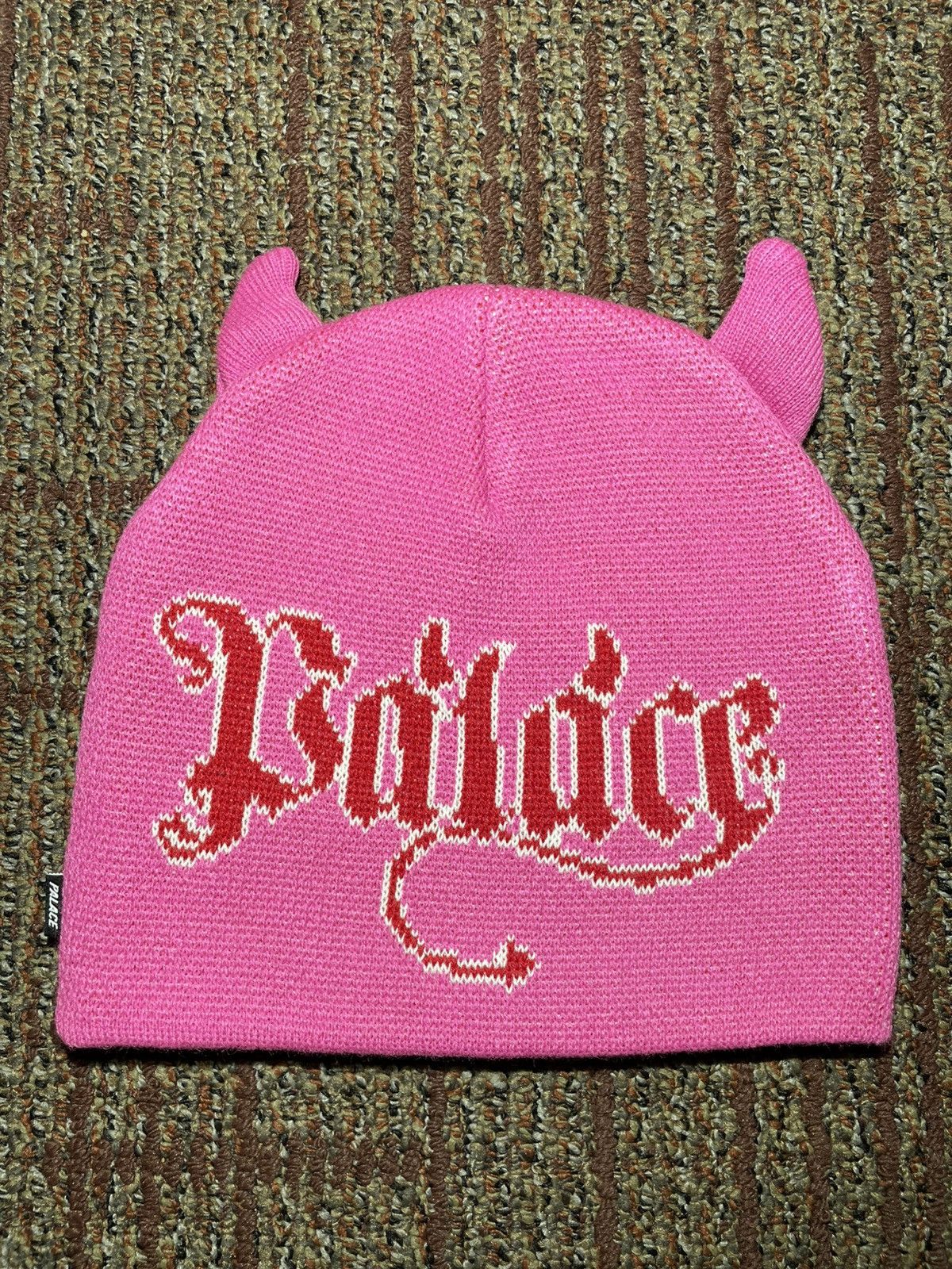 Palace Horny Nein Cuff Beanie Shock Pink OSFA | Grailed