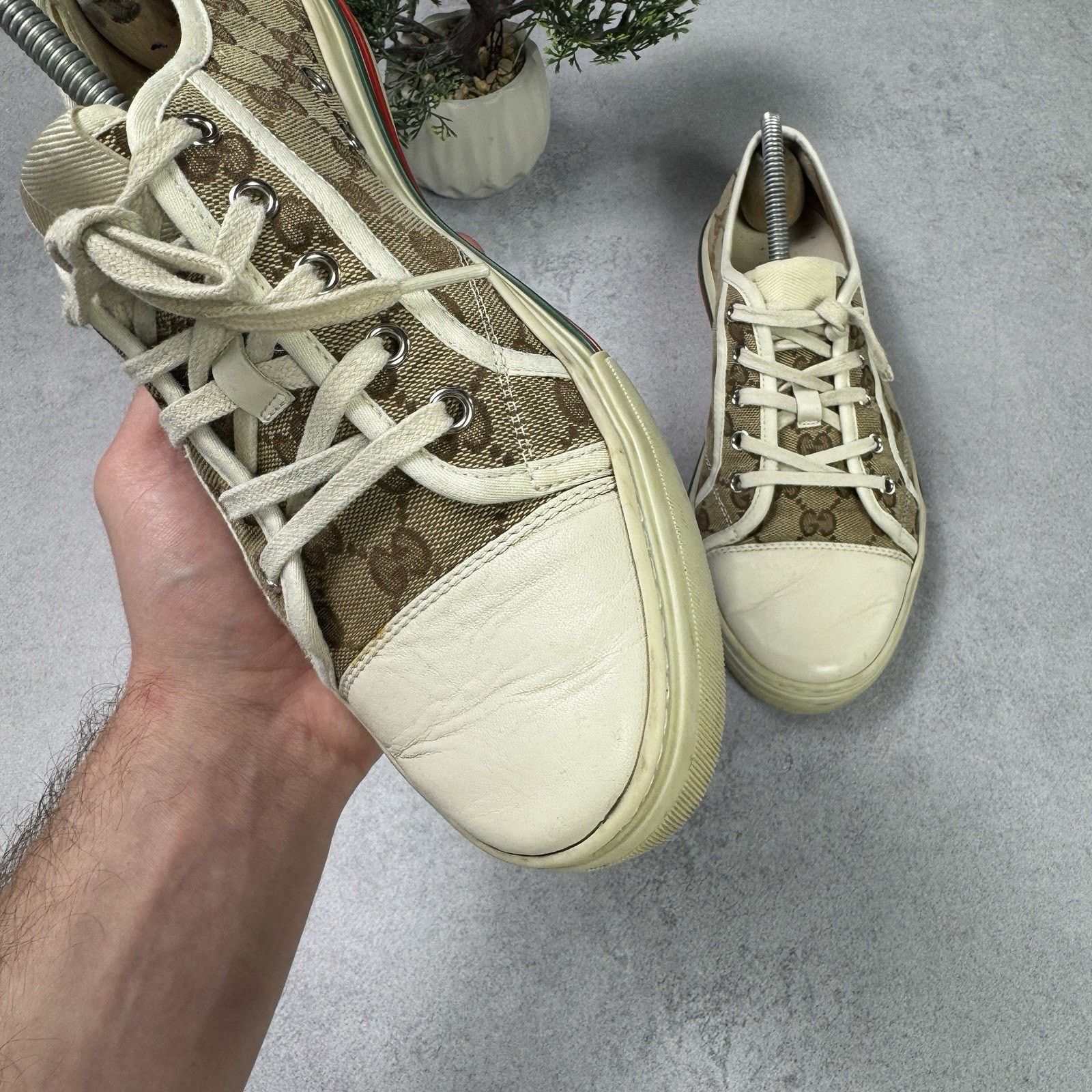 Gucci Gucci Cloth Trainers Canvas GG Monogram Men Size 40 US 7 Size US 7 / IT 37 - 8 Thumbnail