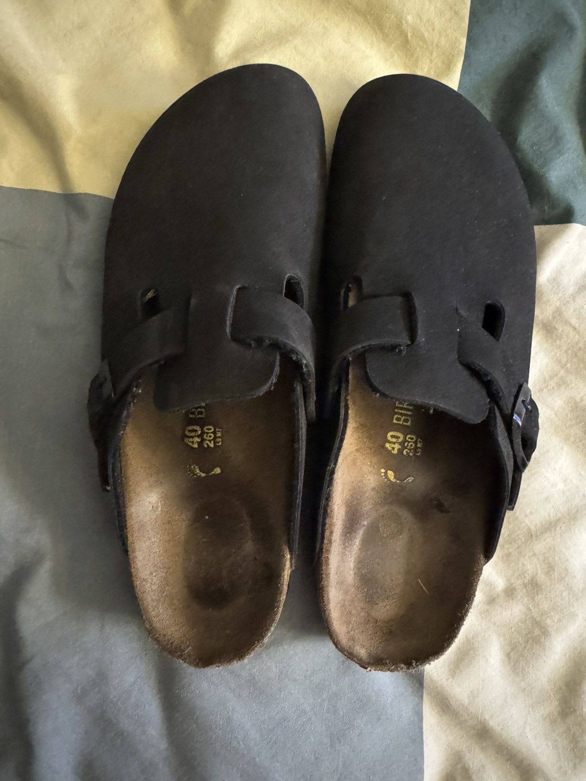 Birkenstock Birkenstock Boston Black Suede Size US 7 / EU 40 - 2 Thumbnail